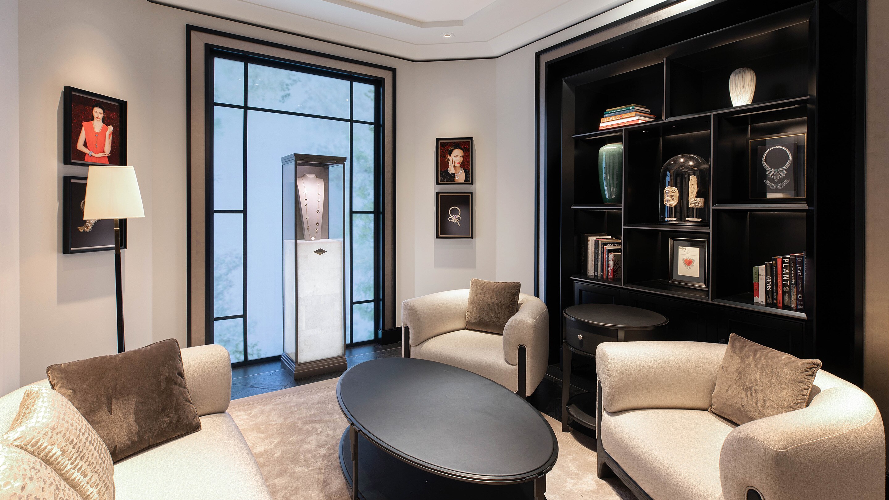 Shanghai Taikoo present the interior salon view, Van Cleef and Arpels.