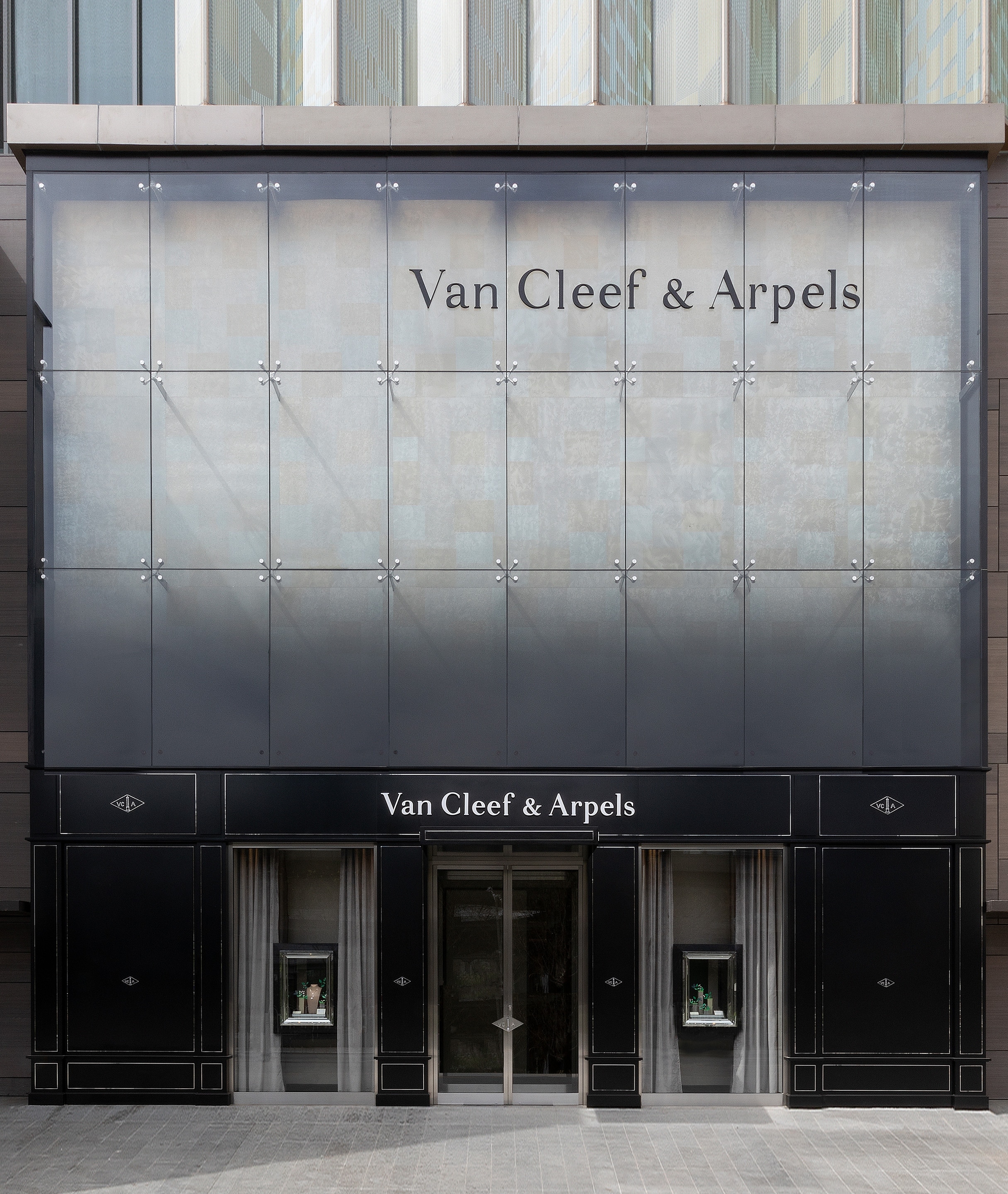 Beijing China World present the facade view, Van Cleef & Arpels.