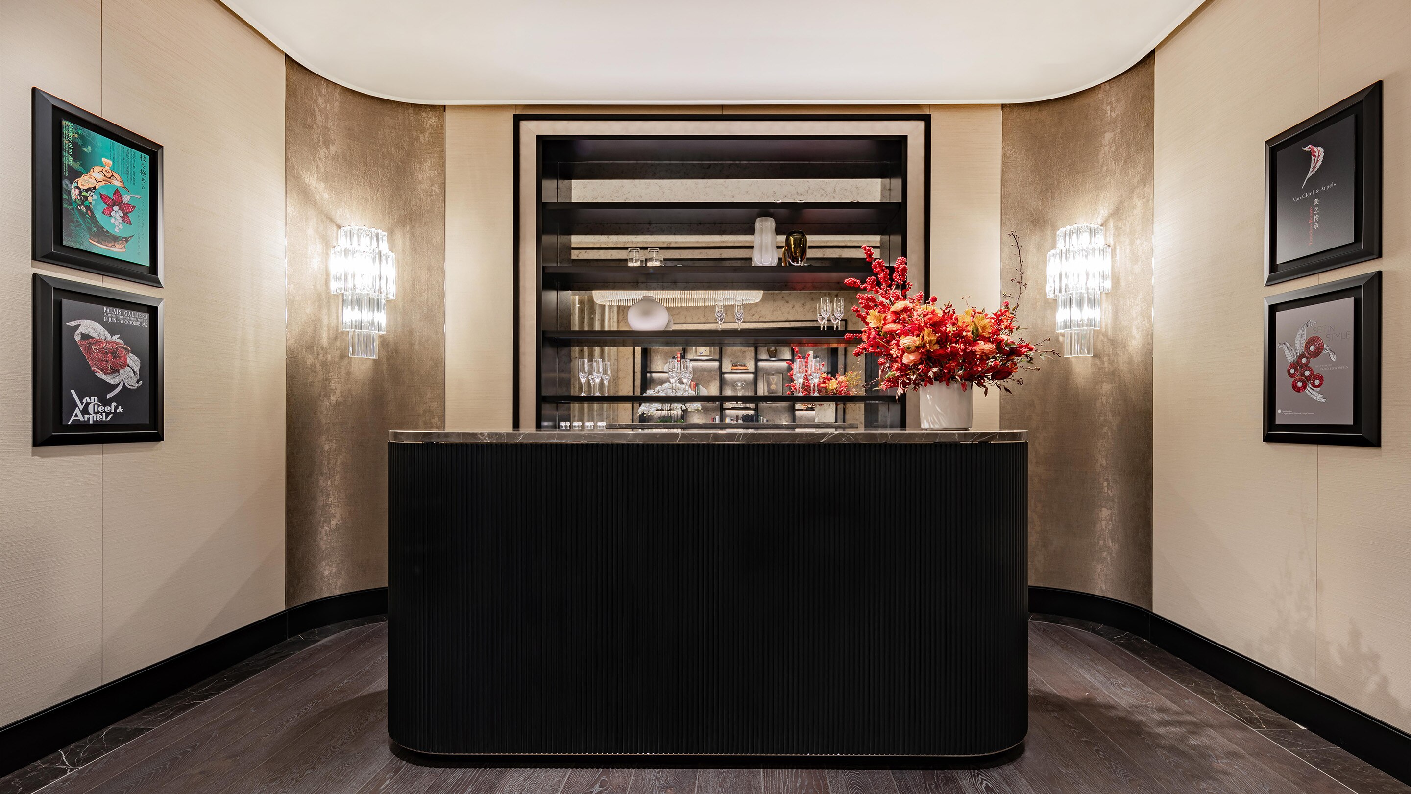 Beijing, WFC Design, picture of the boutique's bar area, Van Cleef & Arpels.