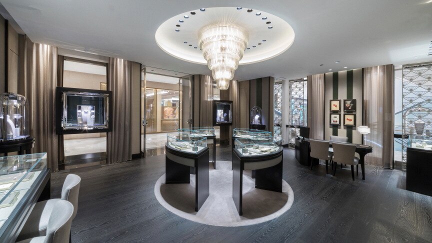 xian shinkong place boutique present interior view, Van Cleef & Arpels