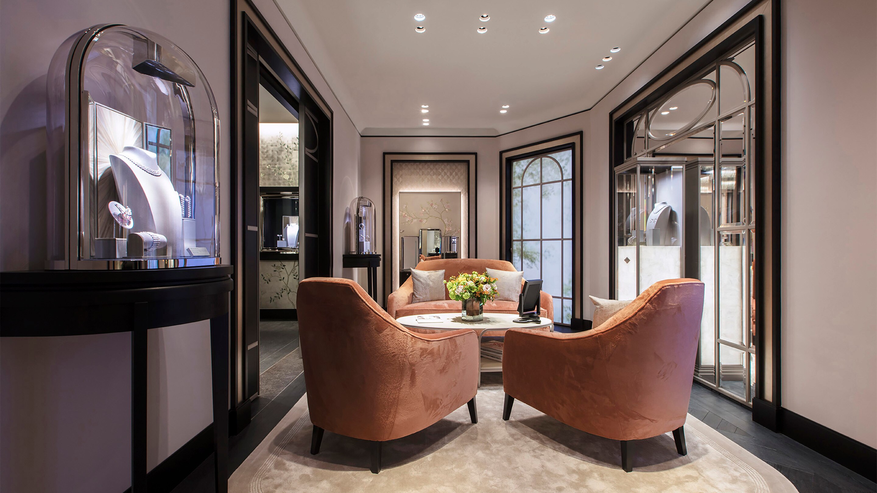 london harrods boutique present living room view, Van Cleef & Arpels
