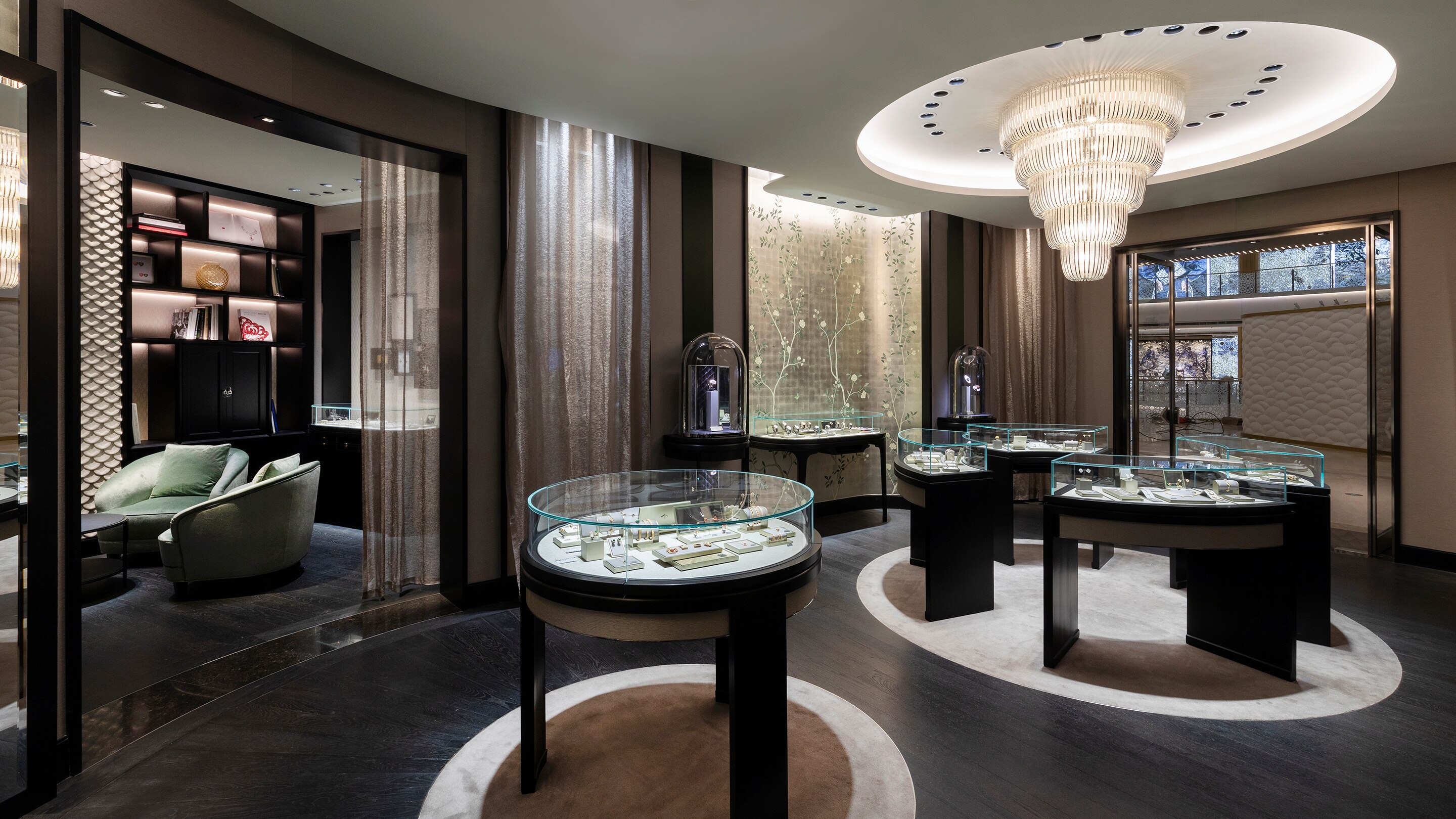 shanghai plaza 66 boutique present interior view, Van Cleef & Arpels