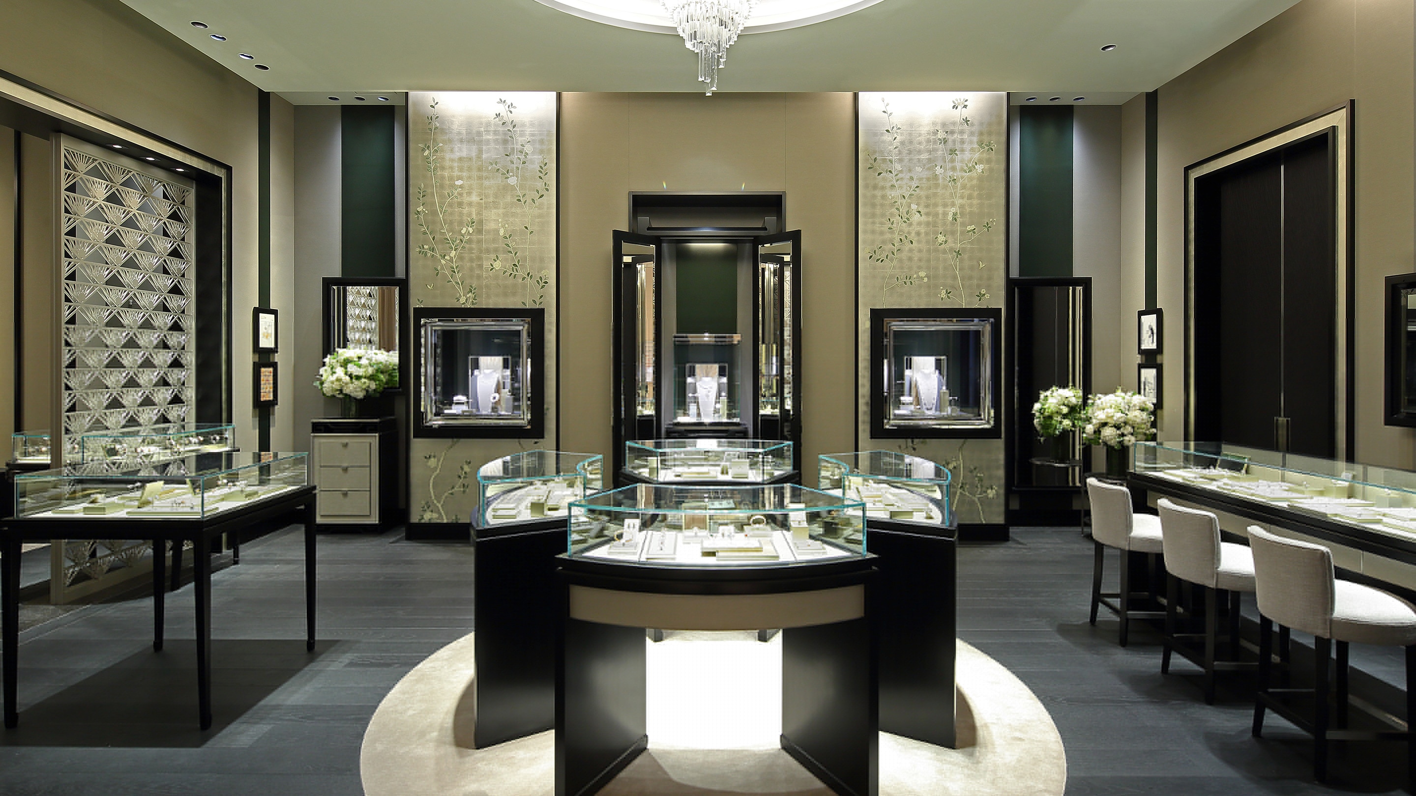 nagoya midland square boutique present interior view, Van Cleef & Arpels