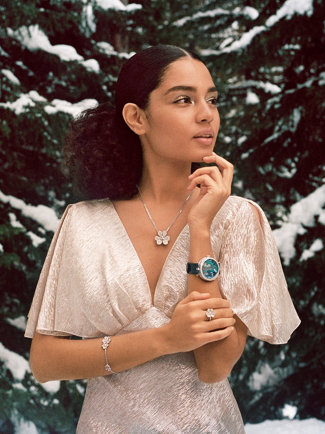 Worn views, Olivia Bee, Perlée collection, Van Cleef & Arpels