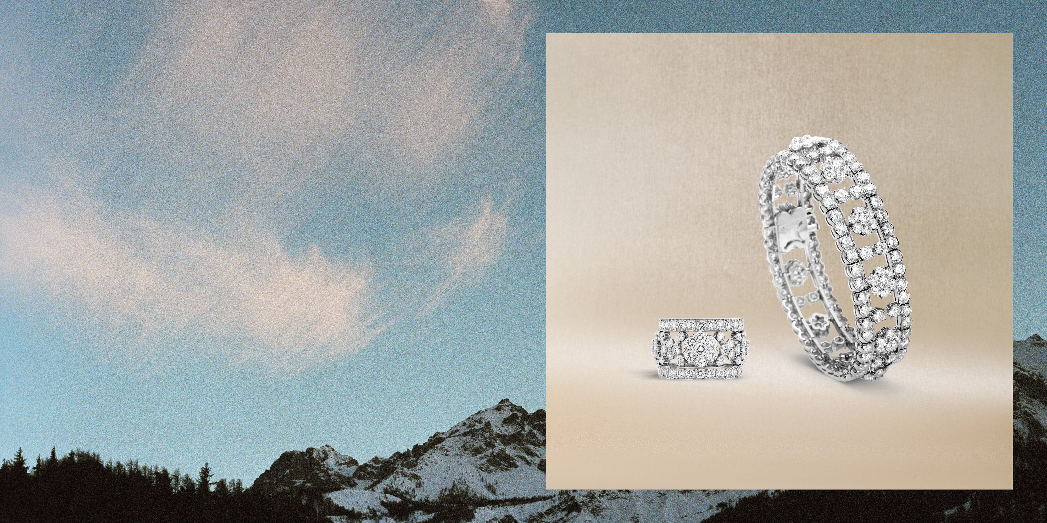 Snowflake bracelet in platinum and diamonds. Snowflake collection, Van Cleef & Arpels