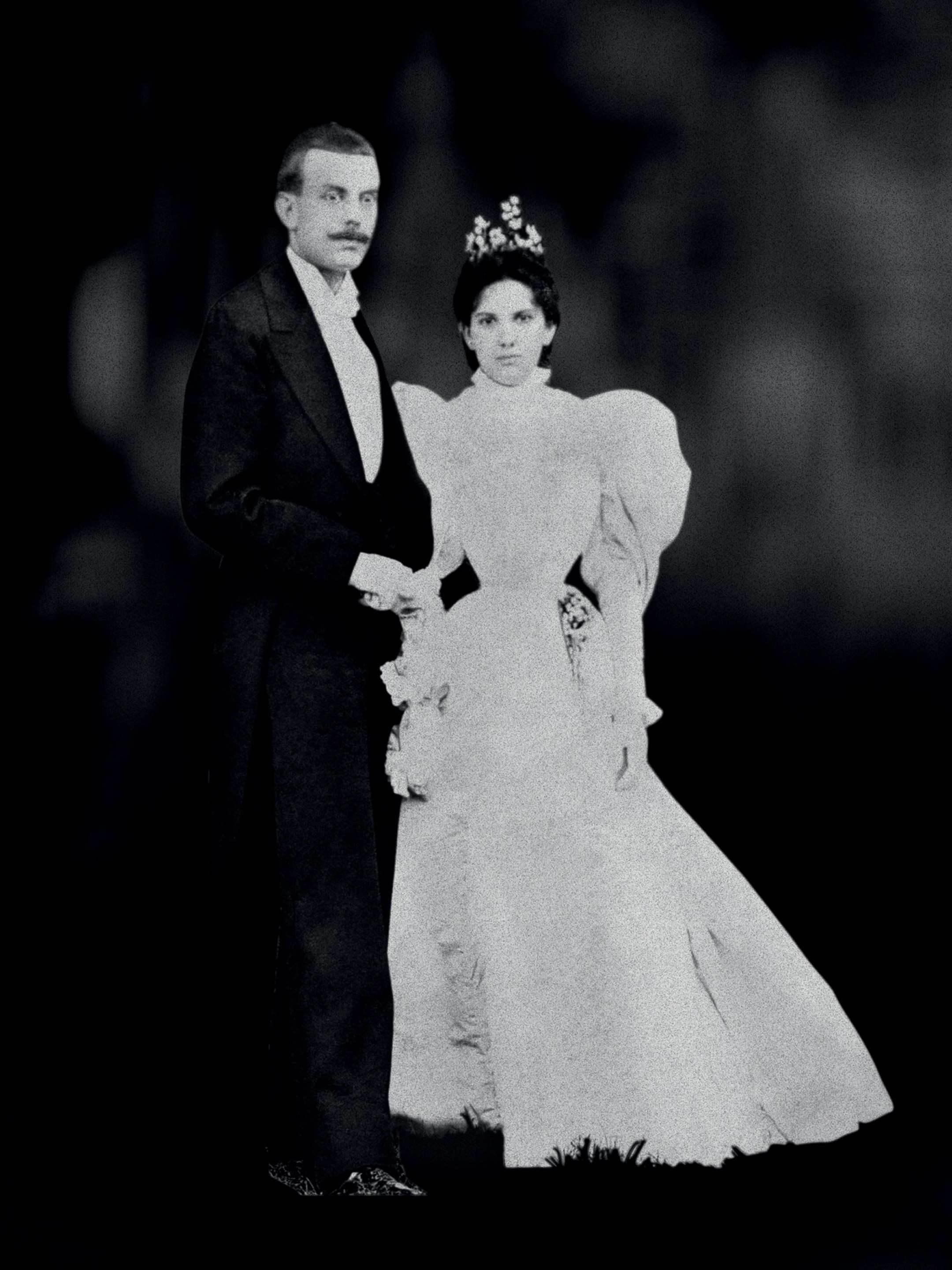 婚礼上的艾斯特尔•雅宝（Estelle Arpels）与阿尔弗莱德•梵克（Alfred Van Cleef），1895年，Van Cleef & Arpels梵克雅宝档案