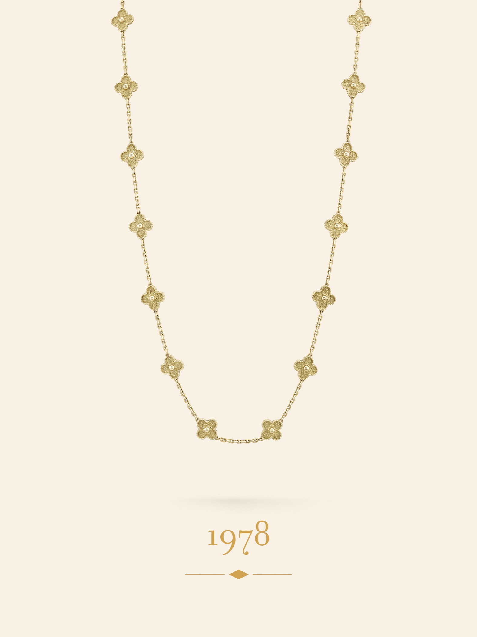 Sautoir Alhambra, 1978. Oro giallo 18 carati. Collezione Van Cleef & Arpels.