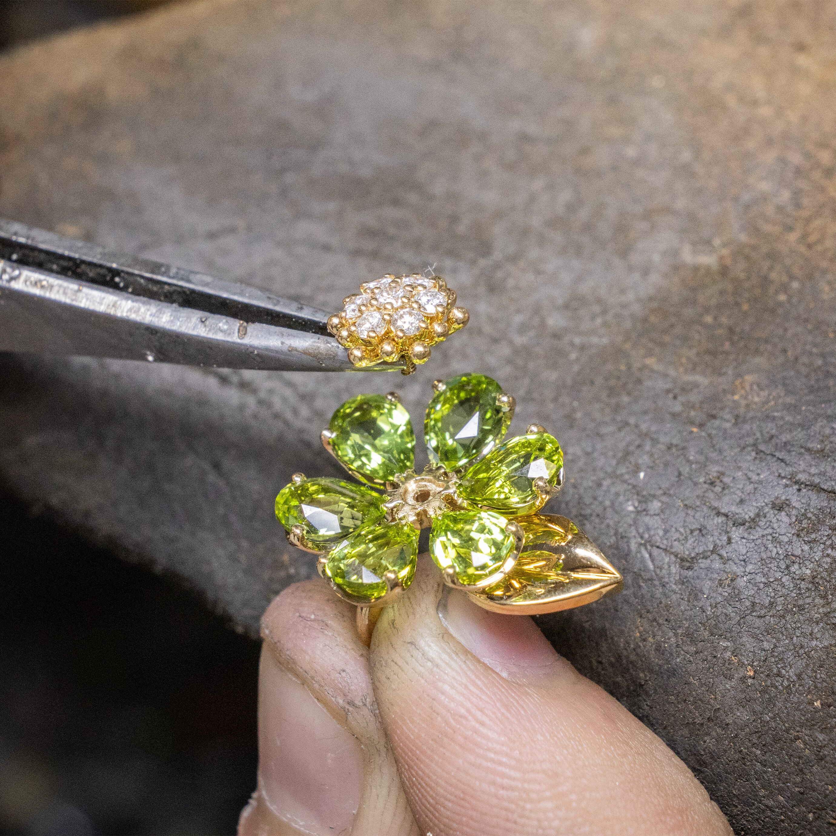 Jewelry work, assembling.