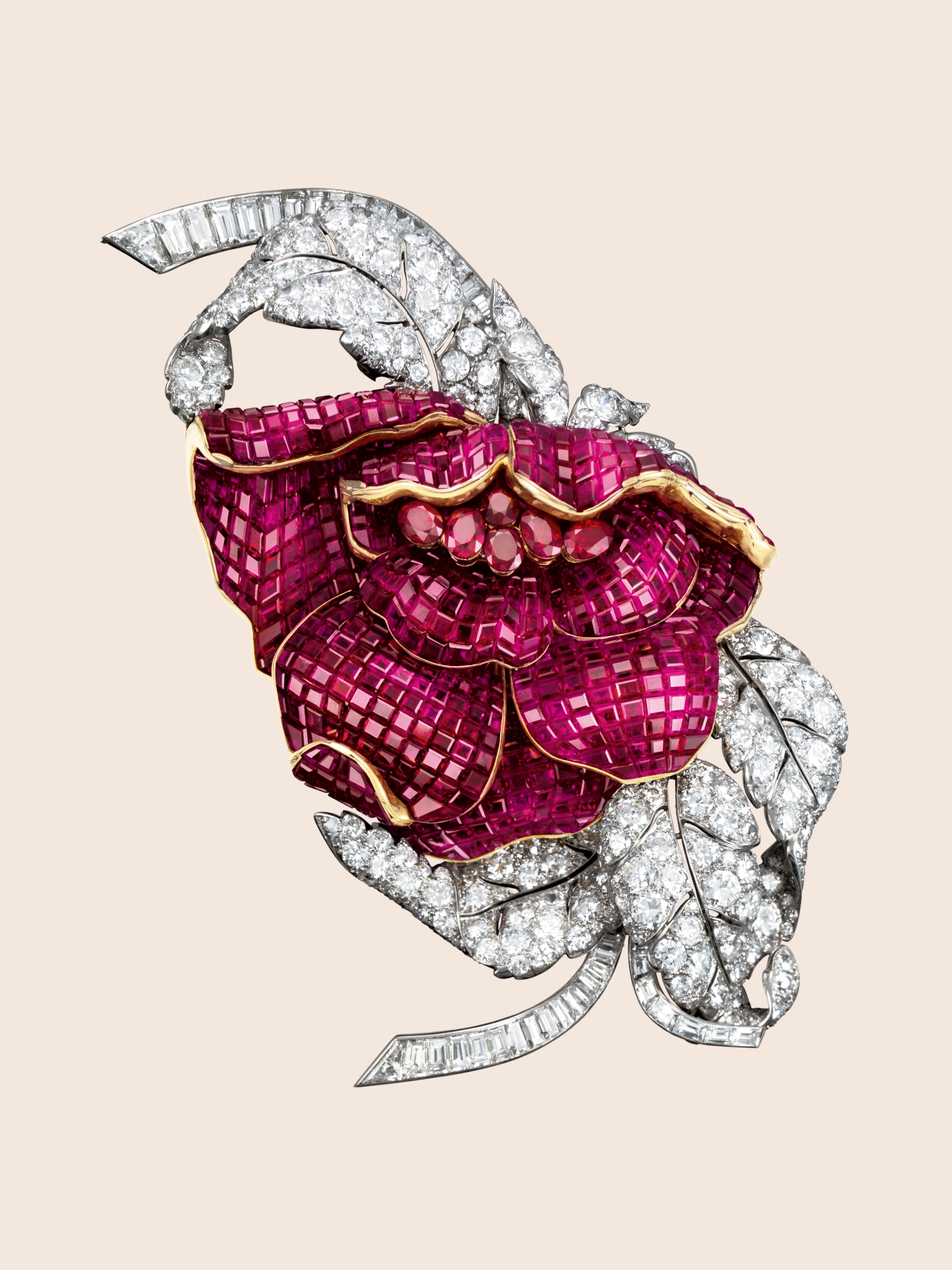 VAN CLEEF & ARPELS COLLIER 'ZIP' TRANSFORMABLE RUBIS ET DIAMANTS