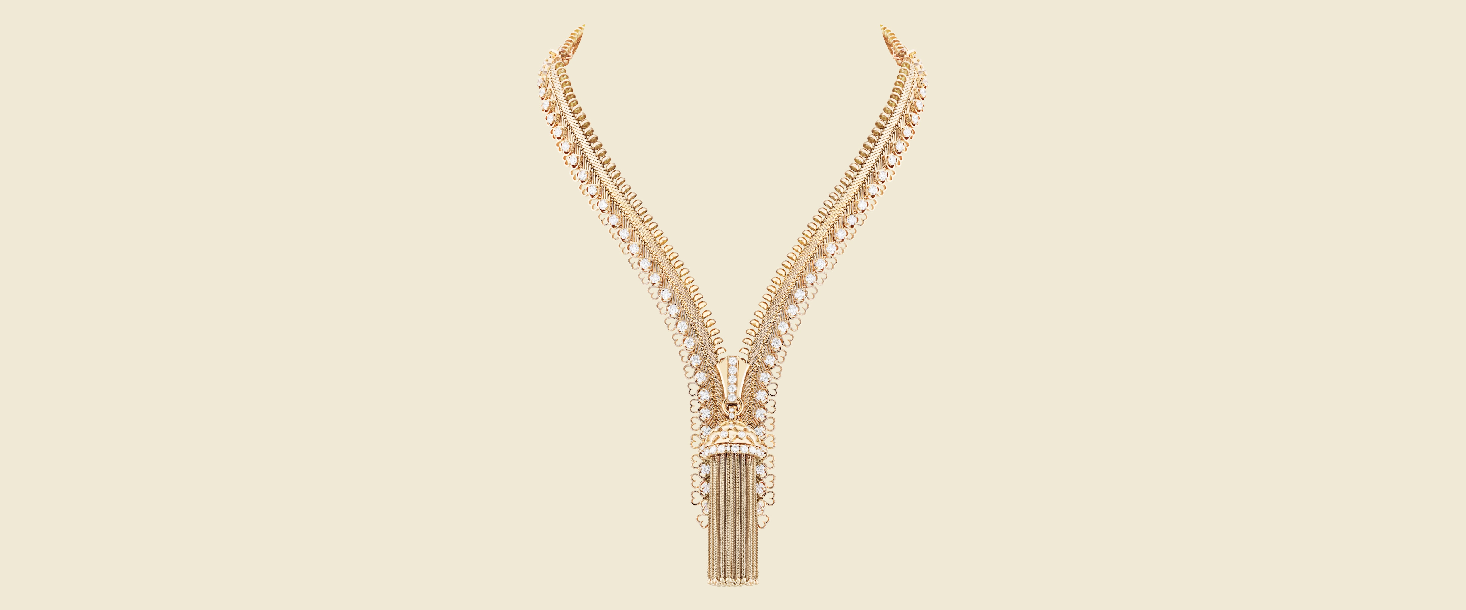 gold zipper necklace