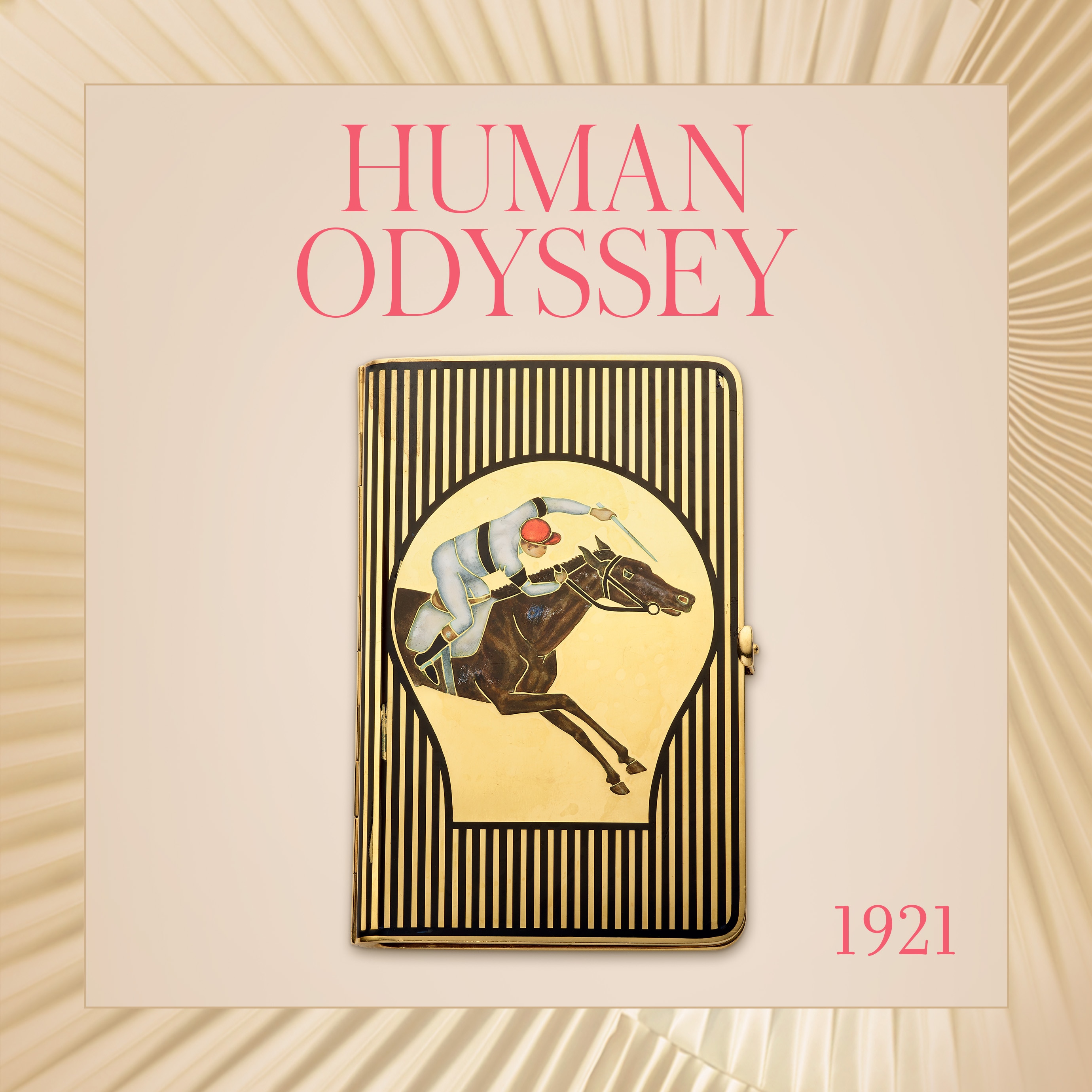 Cigarette case, 1921. 18K yellow gold, enamel. Van Cleef & Arpels Collection.