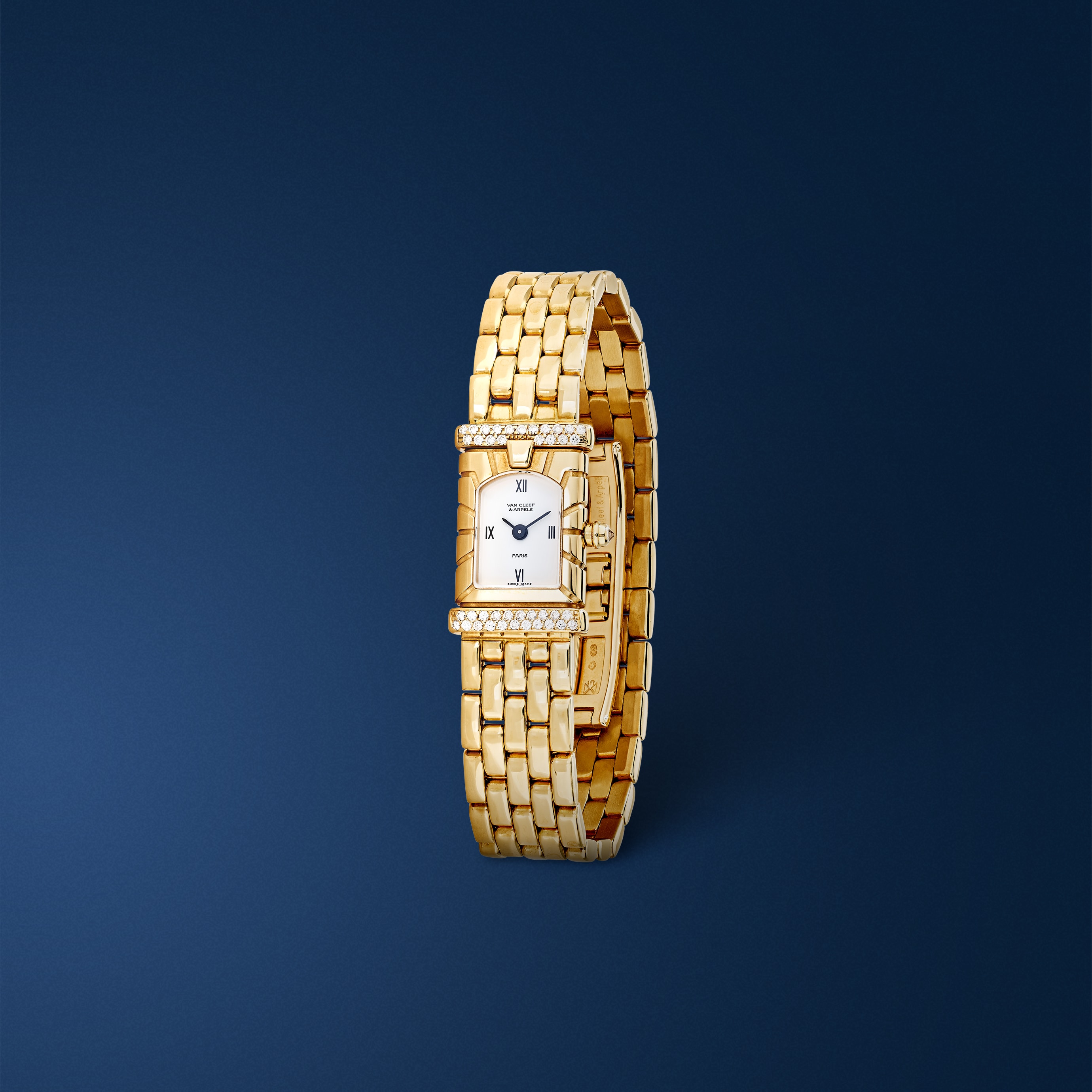 Reloj de pulsera Façade, 1998. Oro amarillo, diamantes. Colección Van Cleef & Arpels.