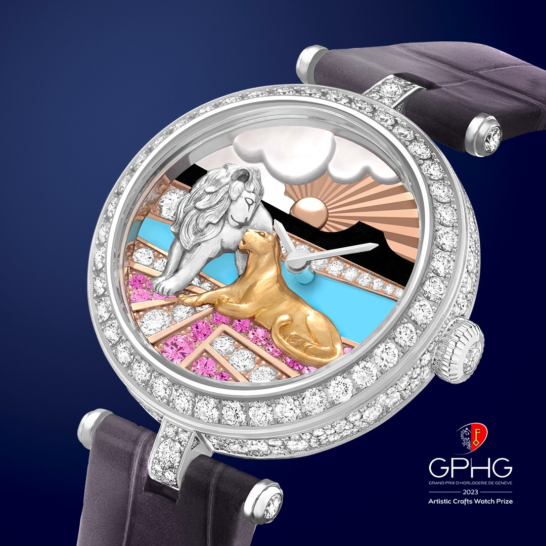 Lady Duo de Lions, winner of the Artistic crafts prize at the GPHG 2023, Van Cleef & Arpels.