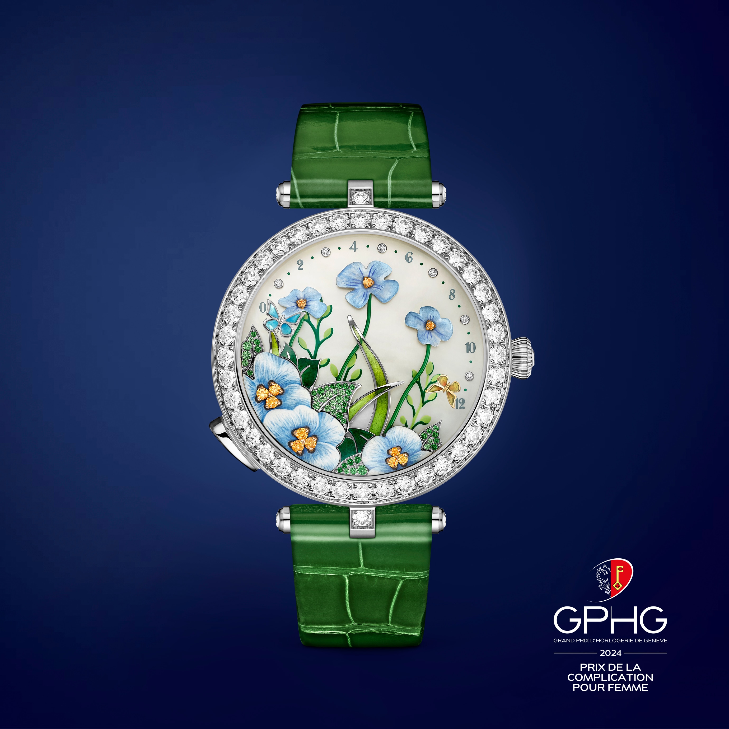 Montre Lady Arpels Brise d’Été, gagnante du prix de la Montre Complication pour Femme au GPHG 2024, Van Cleef & Arpels.