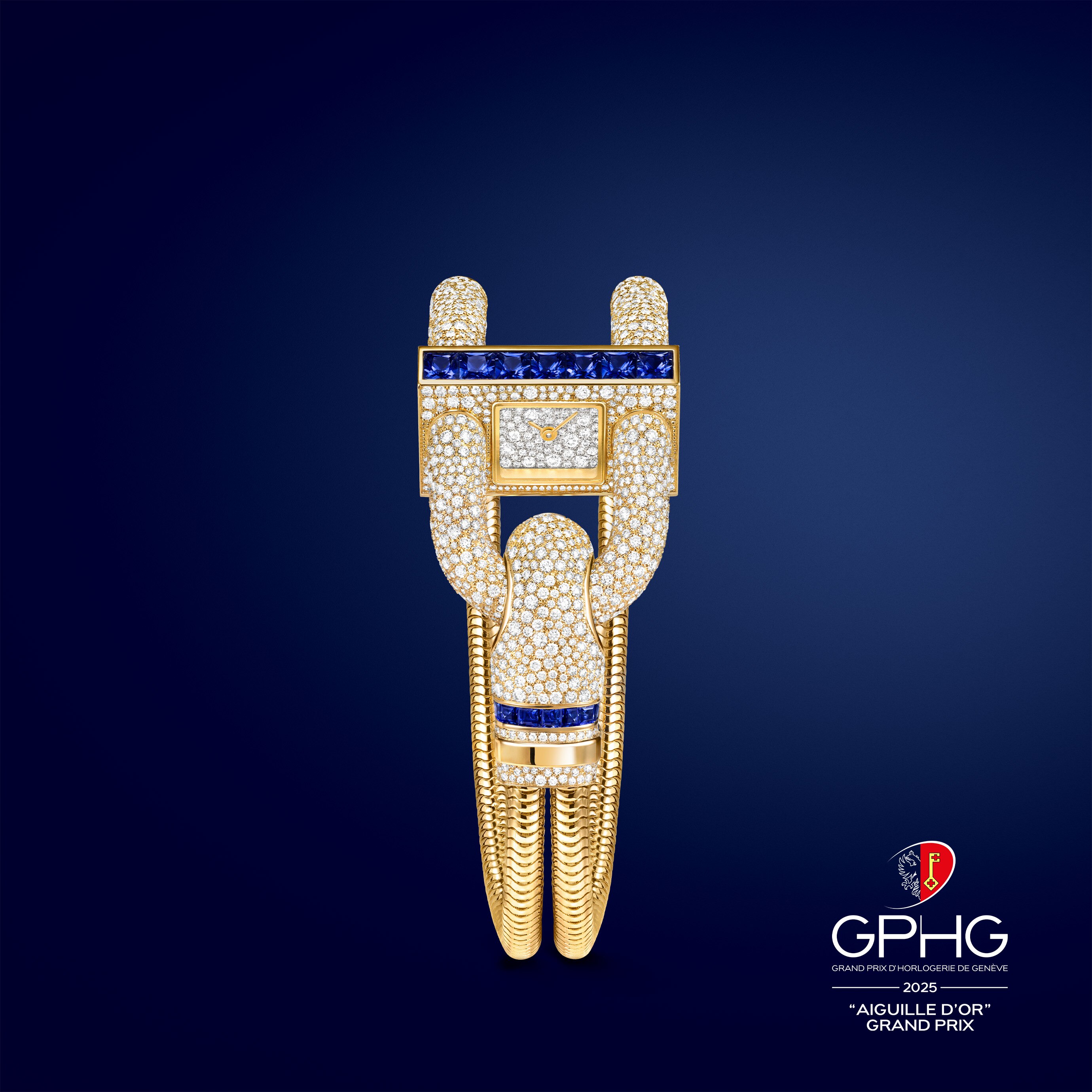 ساعة كادُنا، الفائزة بجائزة فئة ساعات المجوهرات في مسابقة جنيف الكبرى للساعات لعام 2025. دار فان كليف أند آربلز.