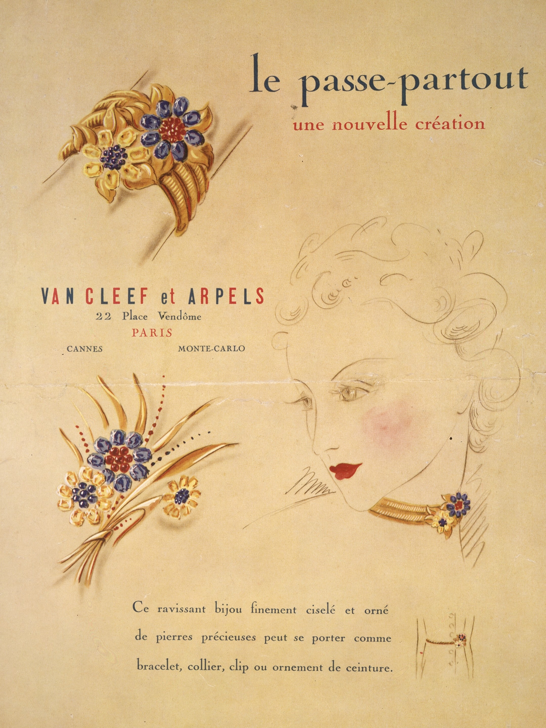 Van Cleef & Arpels advertisement, 1939. Van Cleef & Arpels Archives.