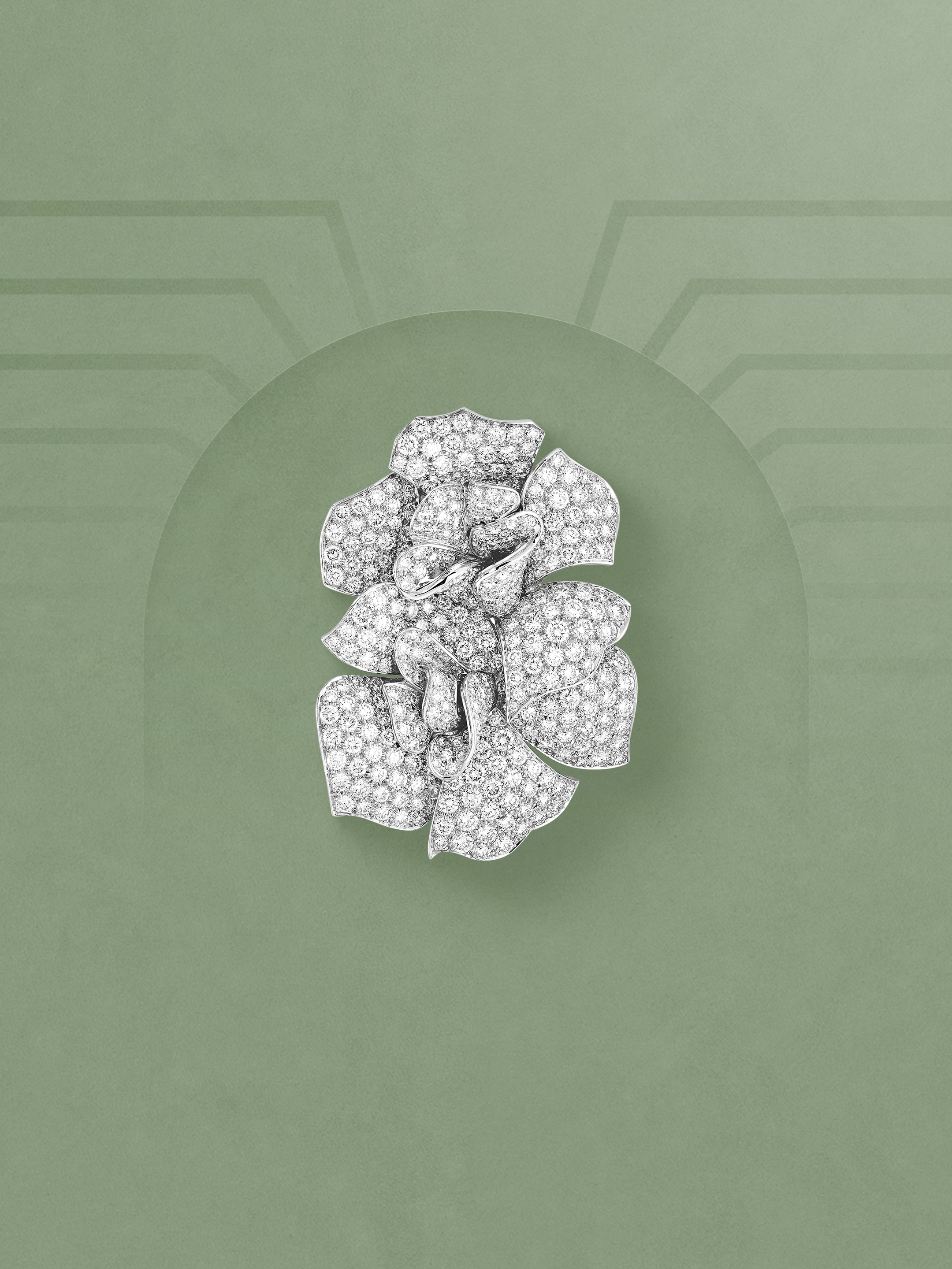 Duo set, 1999. White gold, diamonds. Van Cleef & Arpels Collection.
