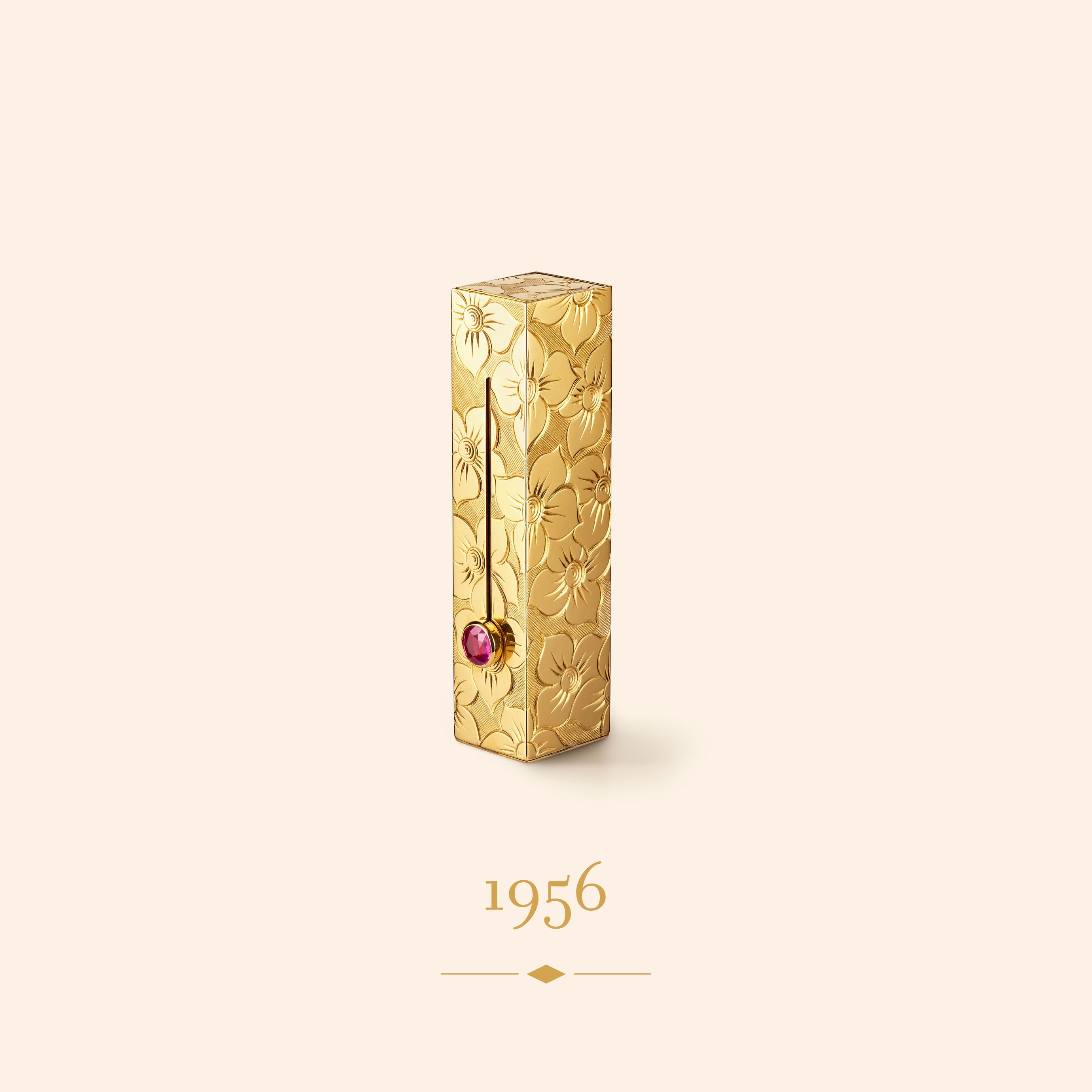 Primrose lipstick, 1956. Yellow gold, ruby. Van Cleef & Arpels Collection.