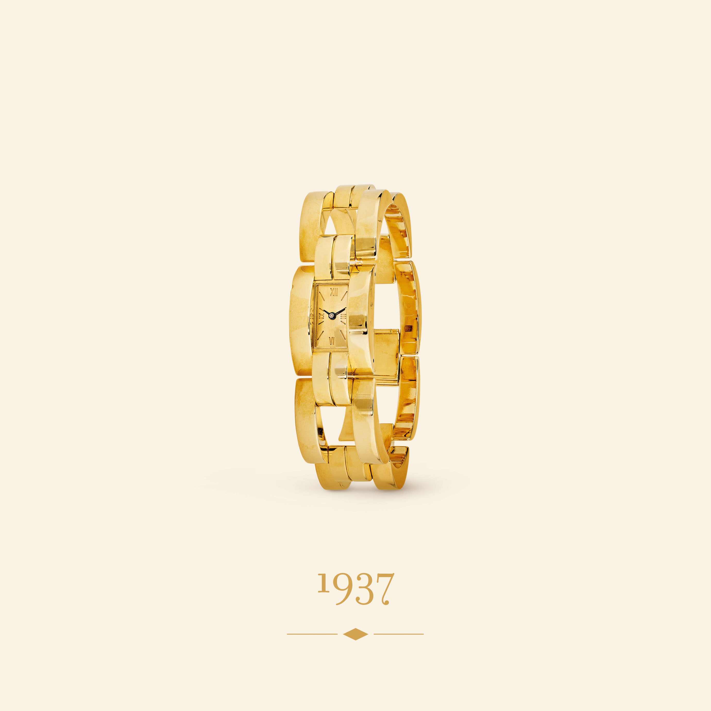 Reloj de pulsera, 1937. Oro amarillo. Colección Van Cleef & Arpels.