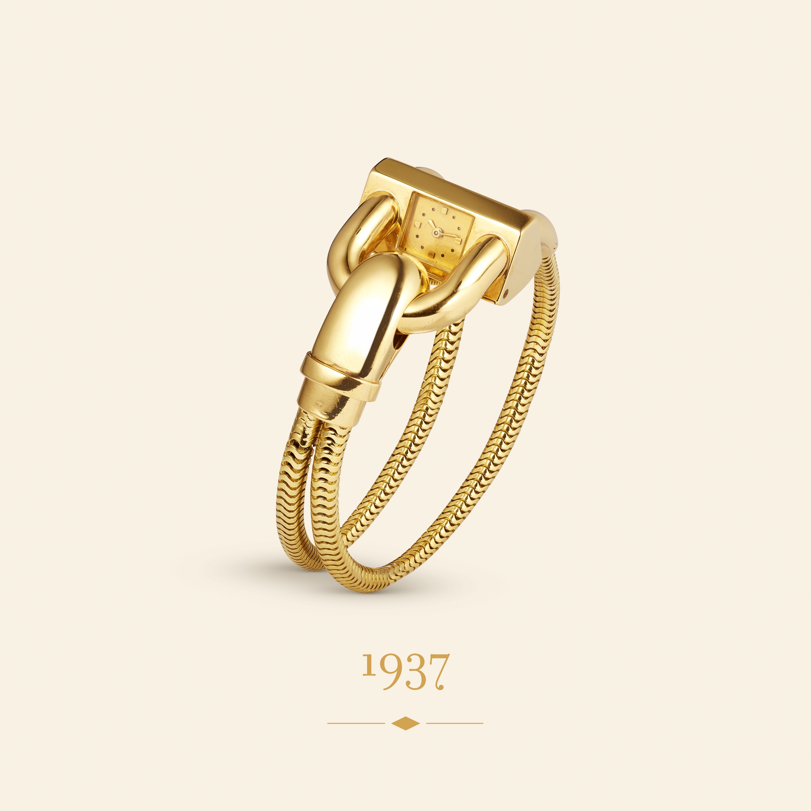 Cadenas wristwatch, 1937. Yellow gold. Van Cleef & Arpels Collection.