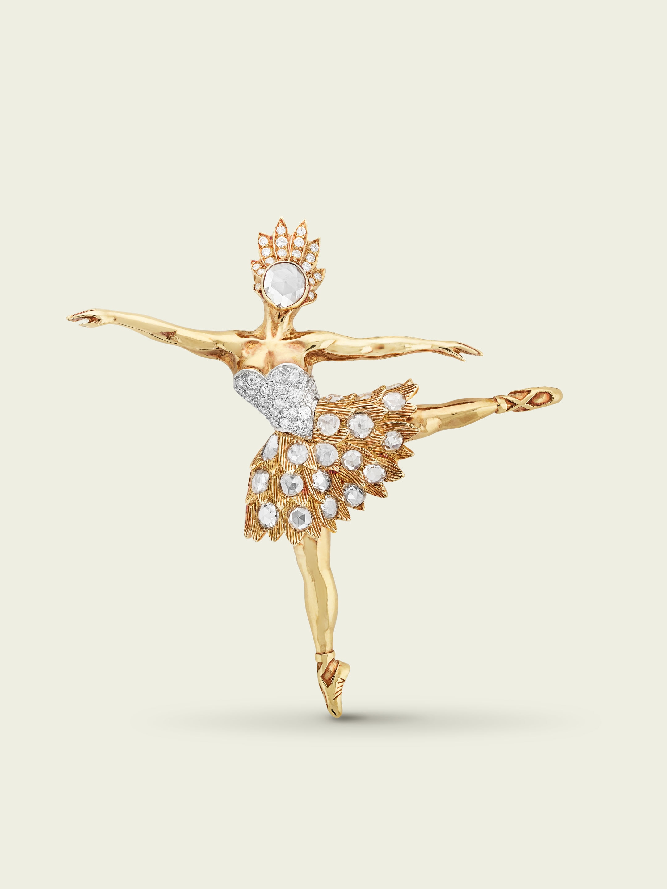 Clip Danseuse, 1967. Or jaune, or blanc, platine, diamants. Collection Van Cleef & Arpels.