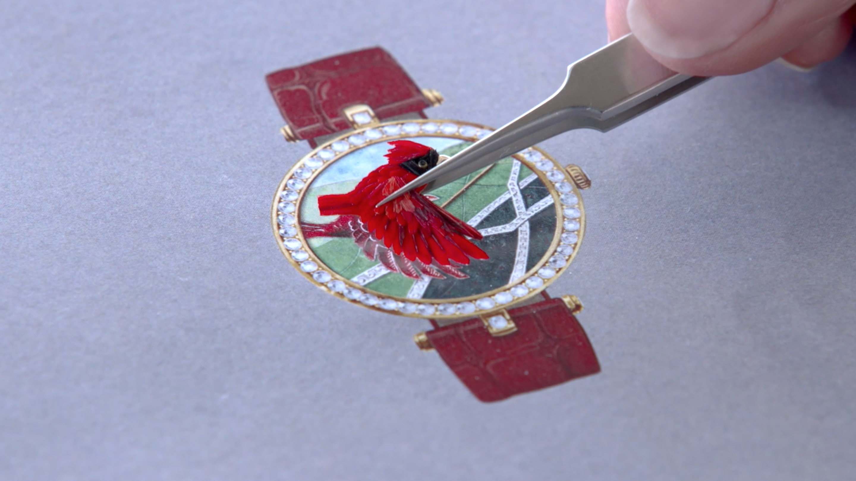 Miniature feather art