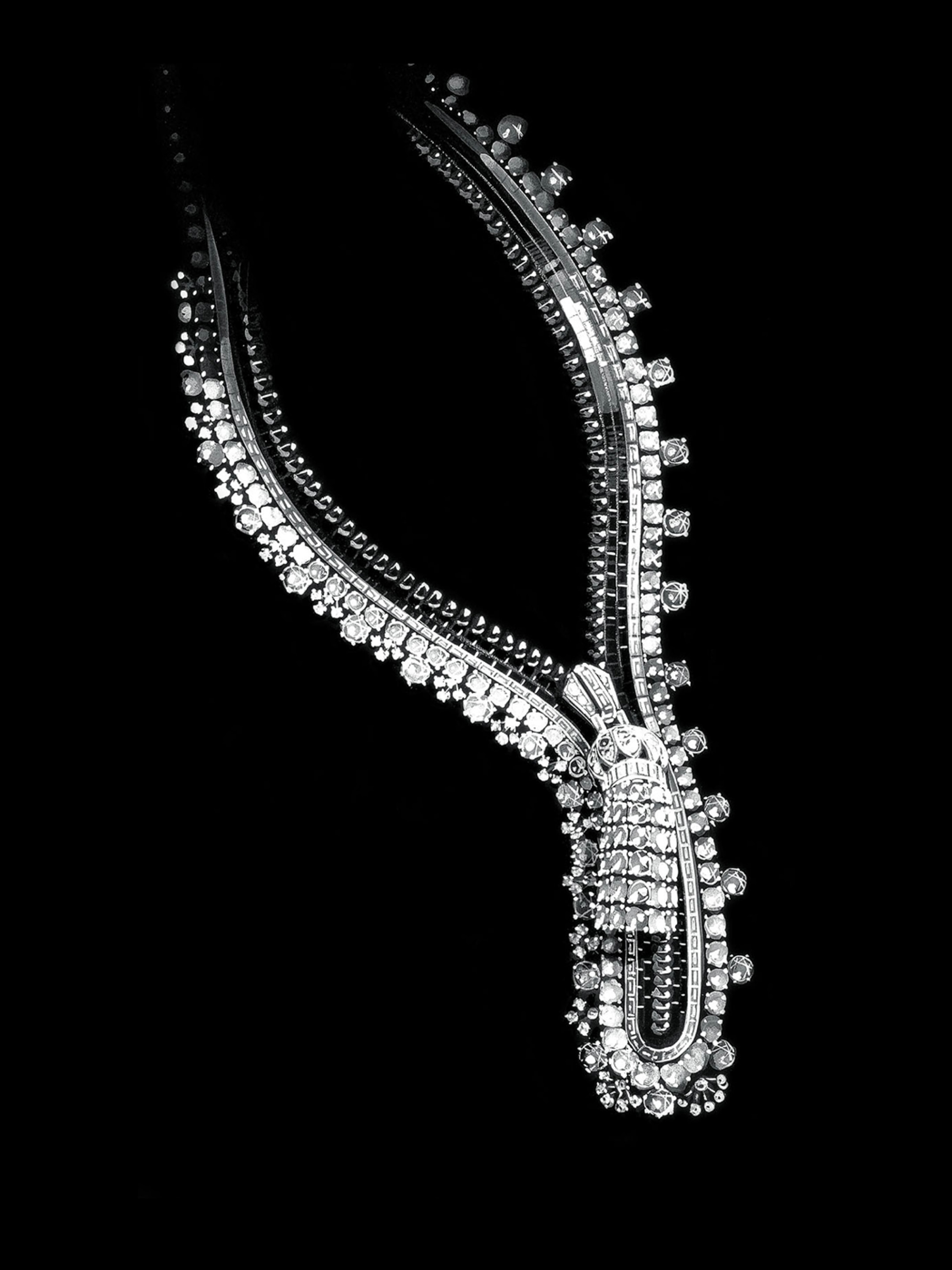 Diamond 'Zip Couture' Necklace, France