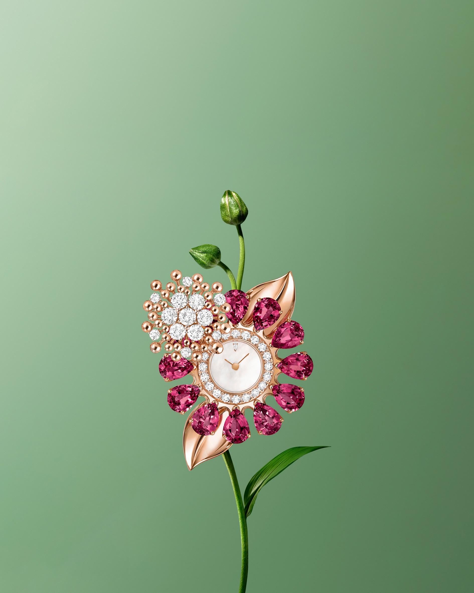 Van Cleef & Arpels ペルレ WG 51サイズ ペルレ ゴールドパール リング、ミディアムモデル 18K イエロー