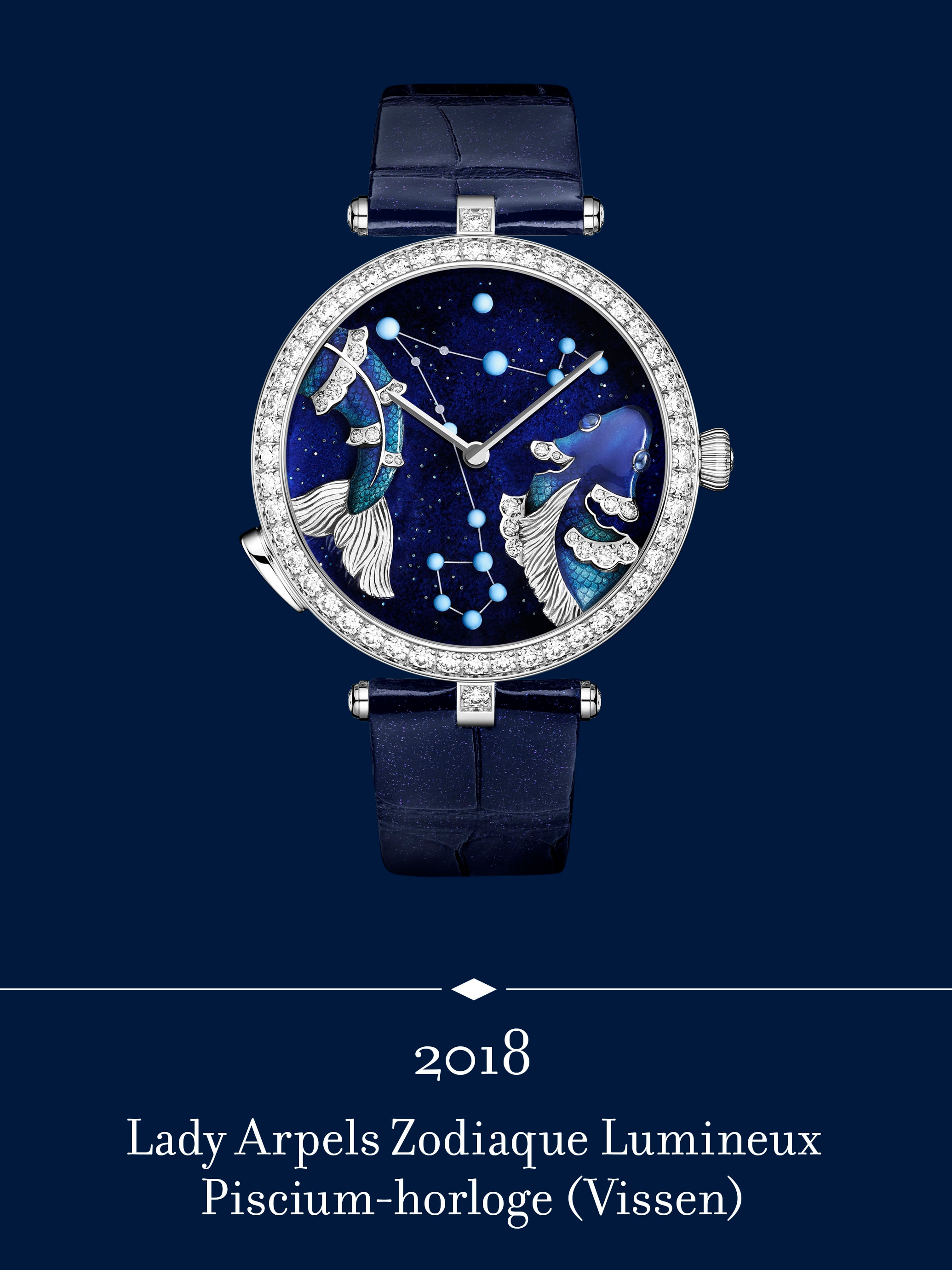 Lady Arpels Zodiaque Lumineux-horloge. Van Cleef & Arpels.