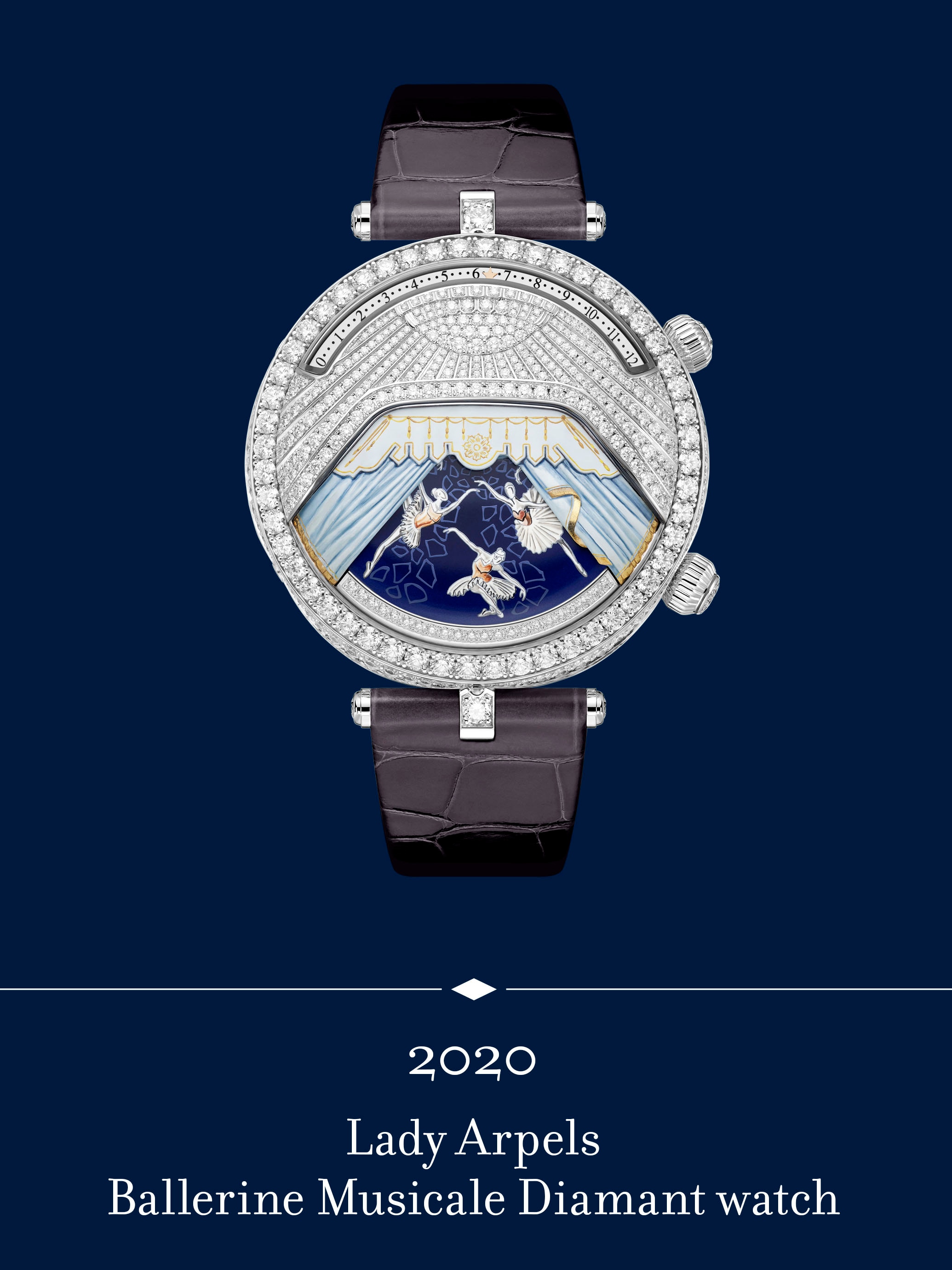 Lady Arpels Ballerine Musicale Diamant watch. Van Cleef & Arpels.