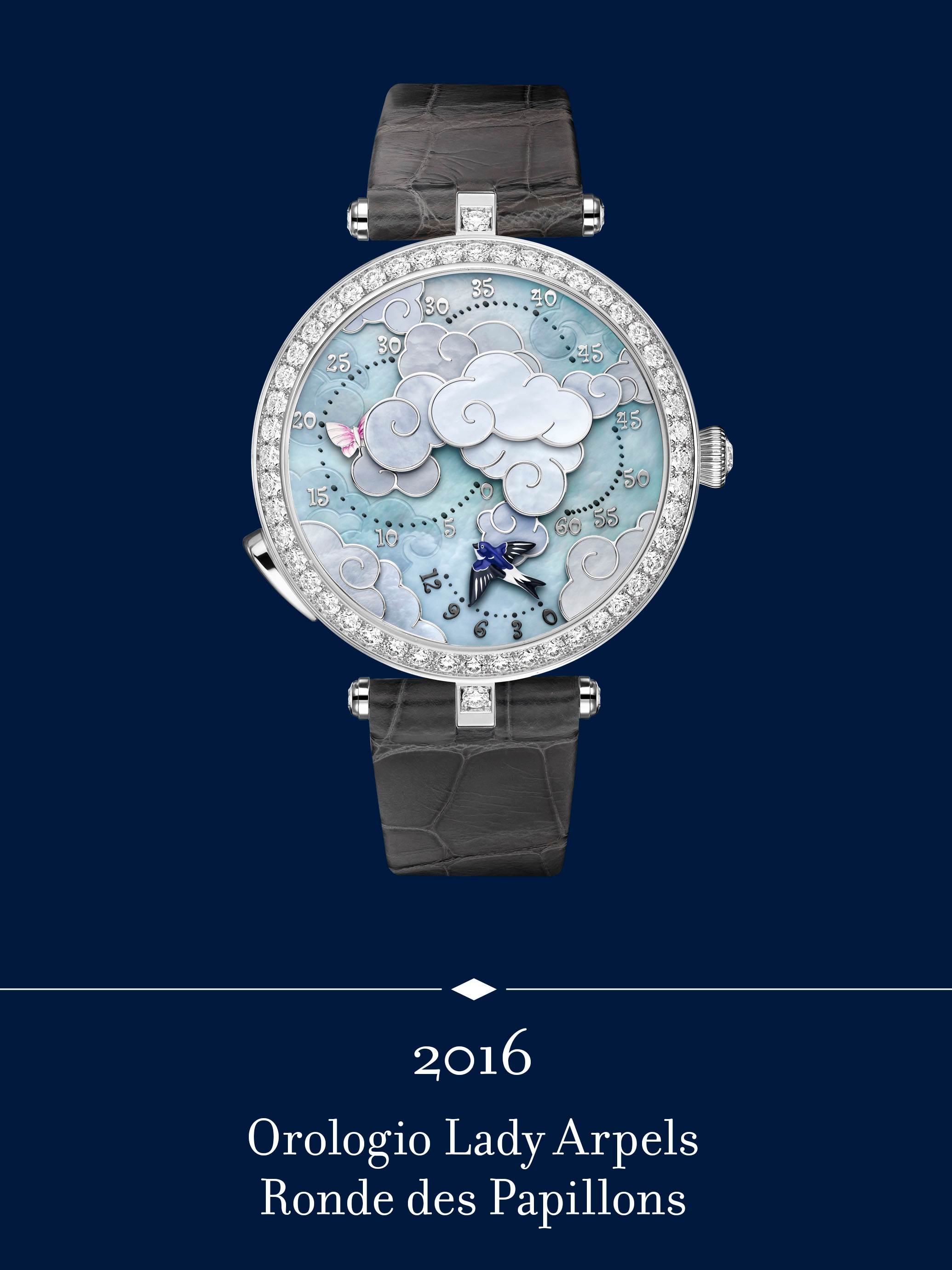 Orologio Lady Arpels Ronde des Papillons. Van Cleef & Arpels.