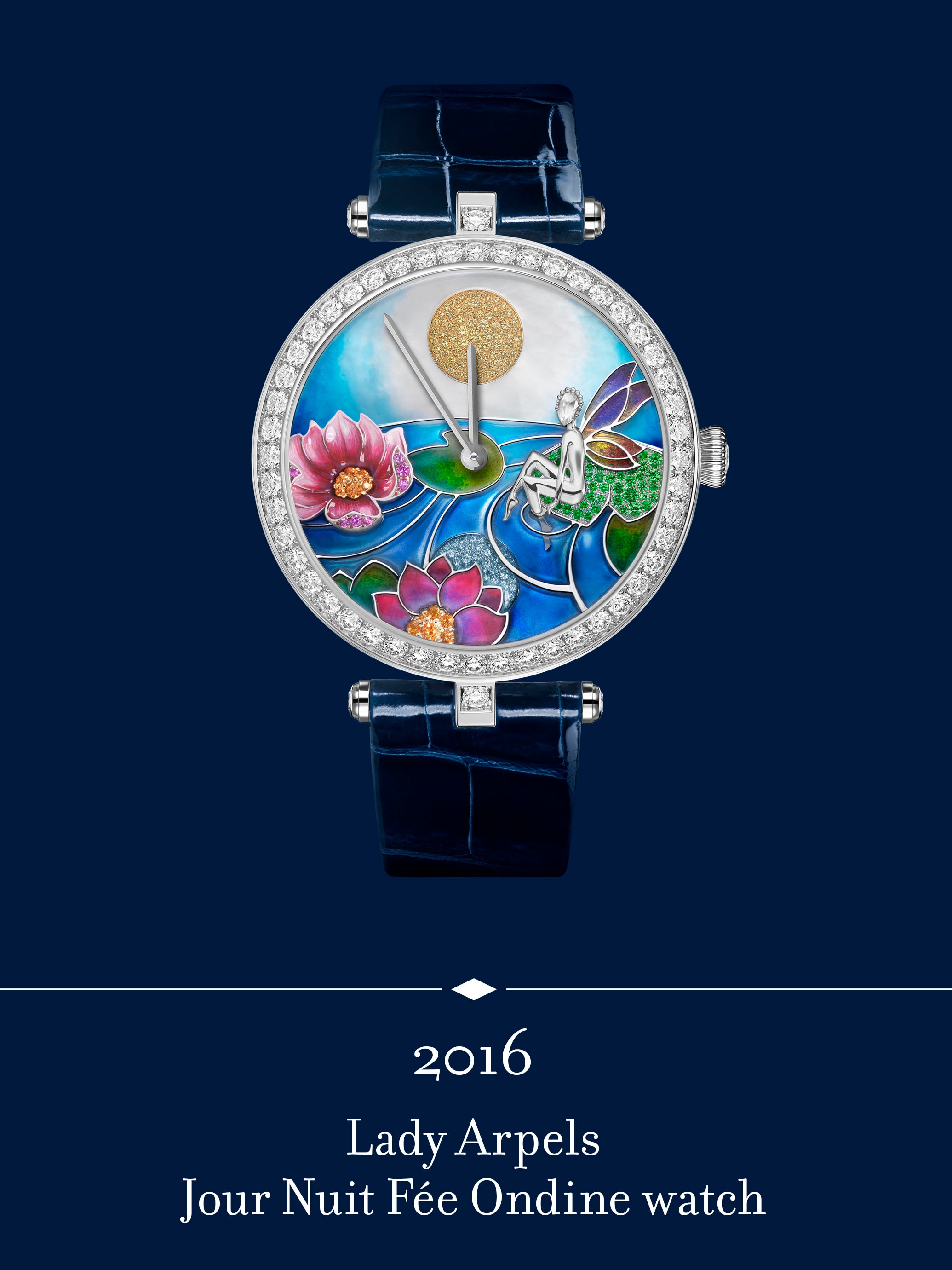 Lady Arpels Jour Nuit Fée Ondine watch. Van Cleef & Arpels.