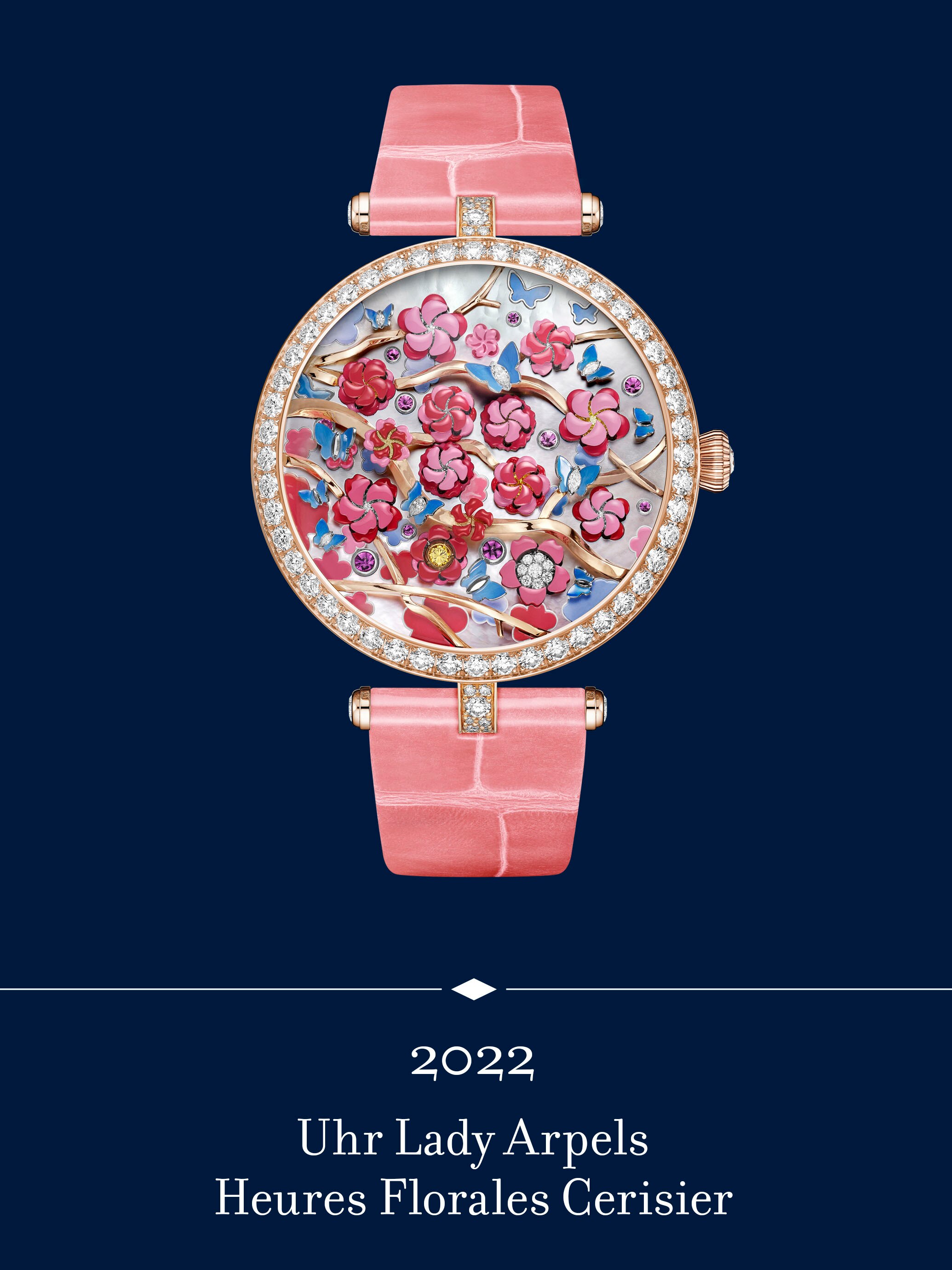 Uhr Lady Arpels Heures Florales Cerisier. Van Cleef & Arpels.
