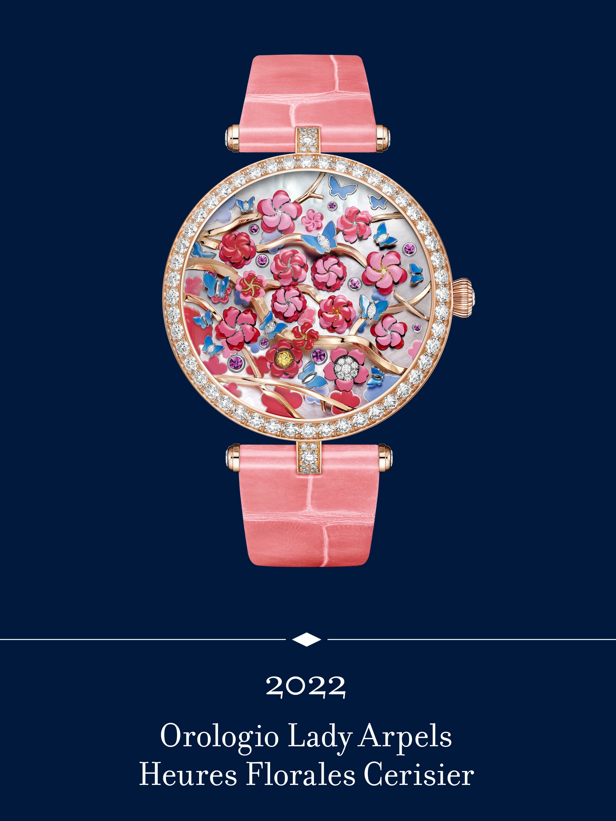 Orologio Lady Arpels Heures Florales Cerisier. Van Cleef & Arpels.