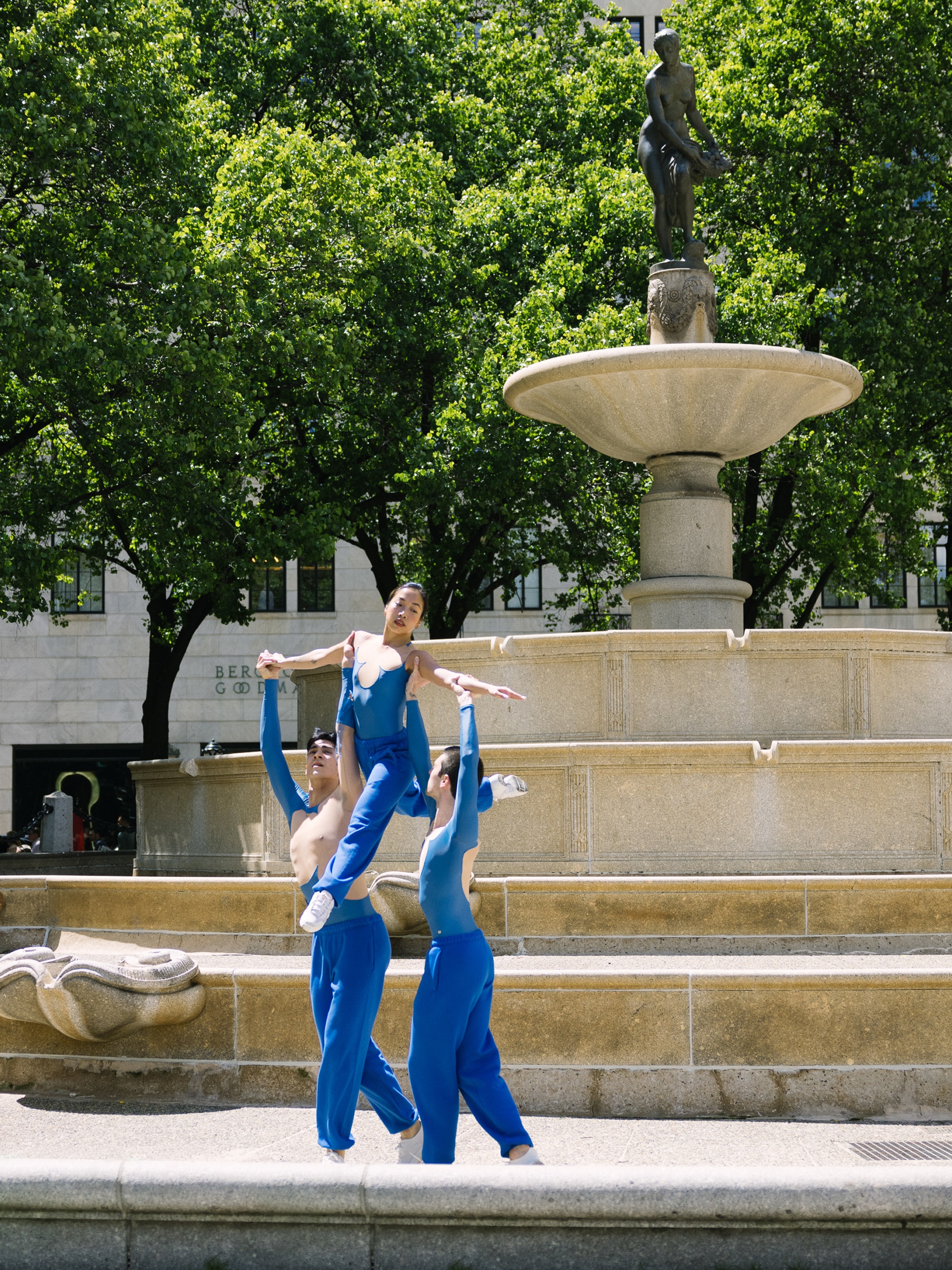 Dance Reflections by Van Cleef & Arpels presents Heart of Hearts, a new trio choreographed by Pam Tanowitz at Pulitzer Fountain