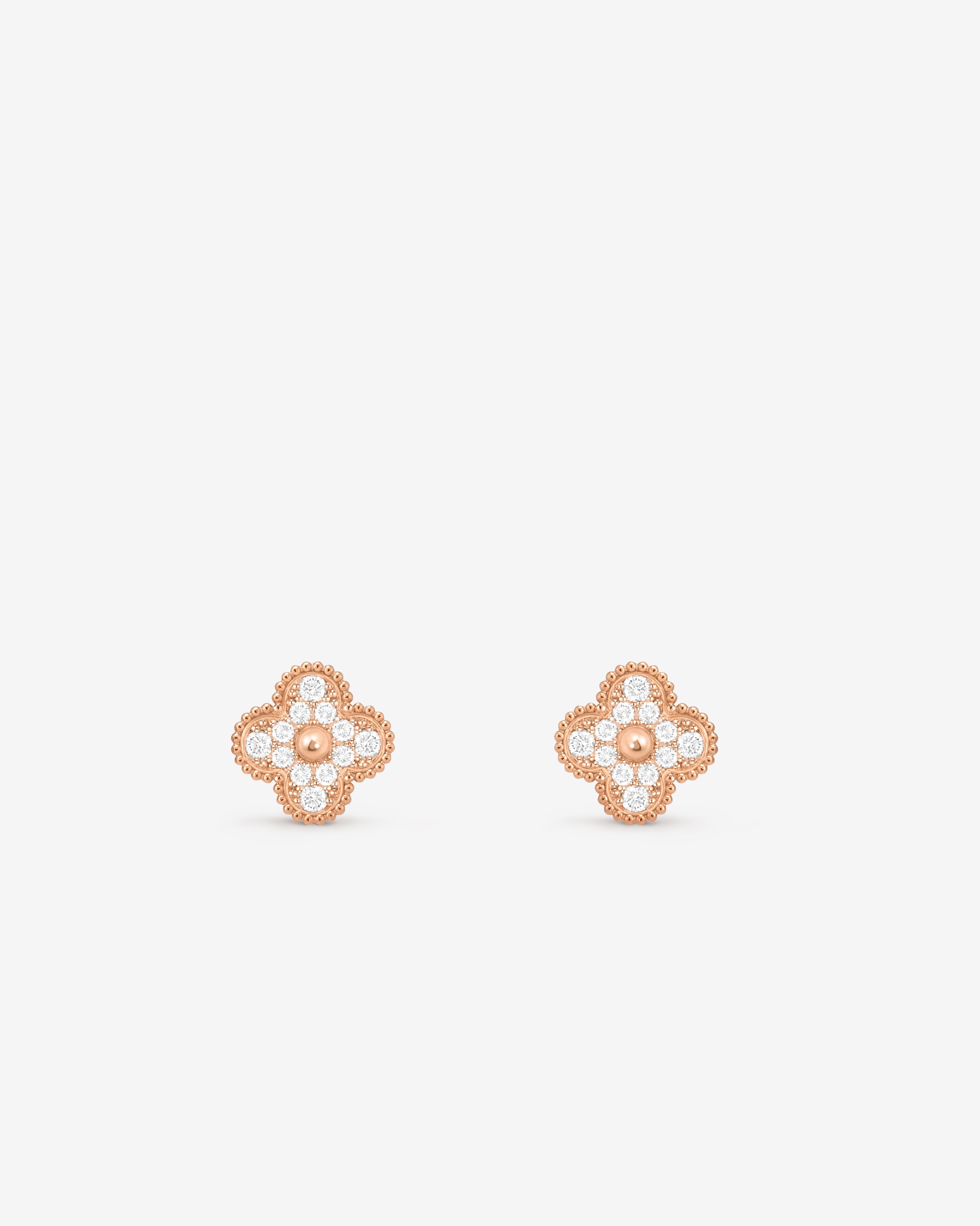 Vintage Alhambra earrings, 18K rose gold. Alhambra® collection, Van Cleef & Arpels.