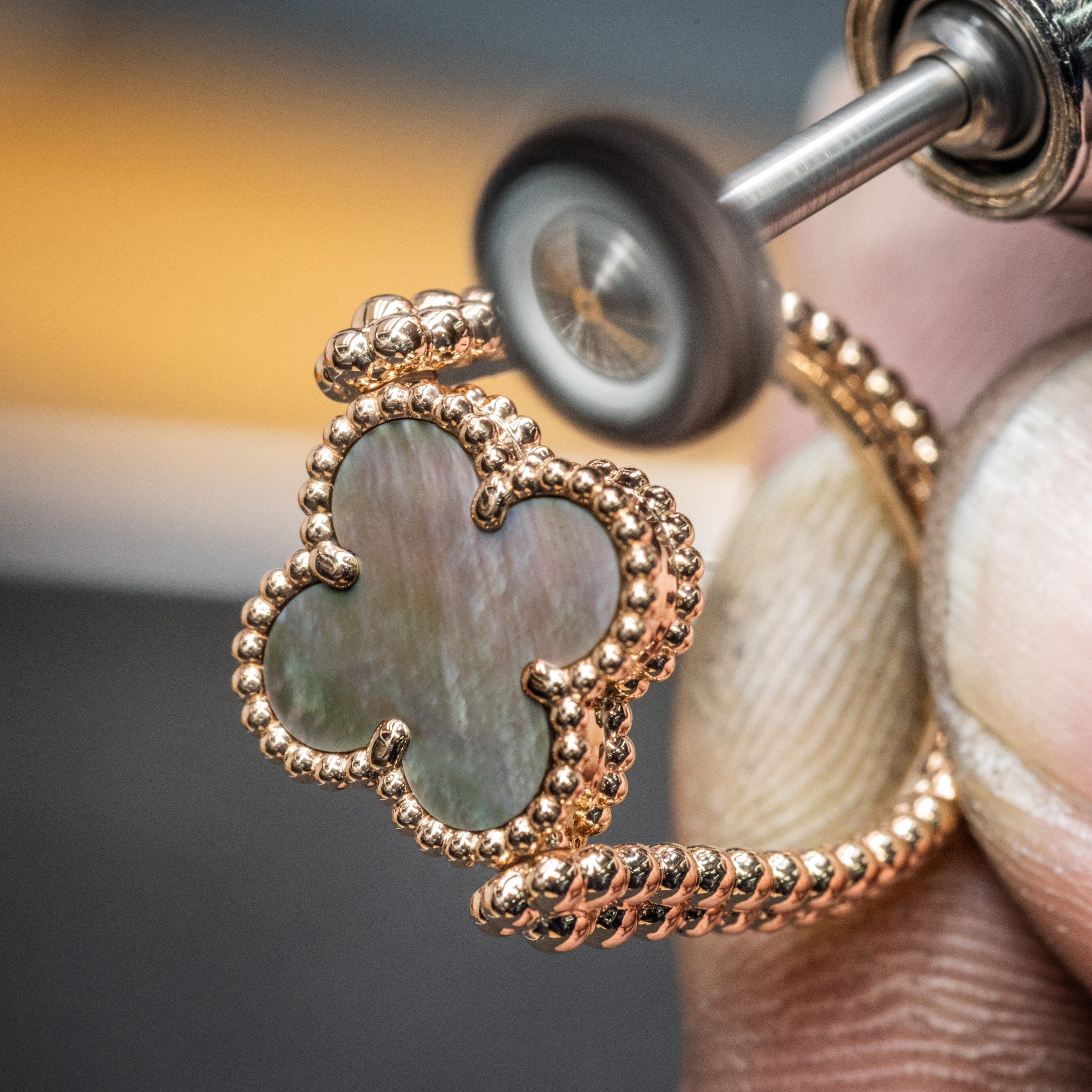 Final polishing of the creation, Van Cleef & Arpels.