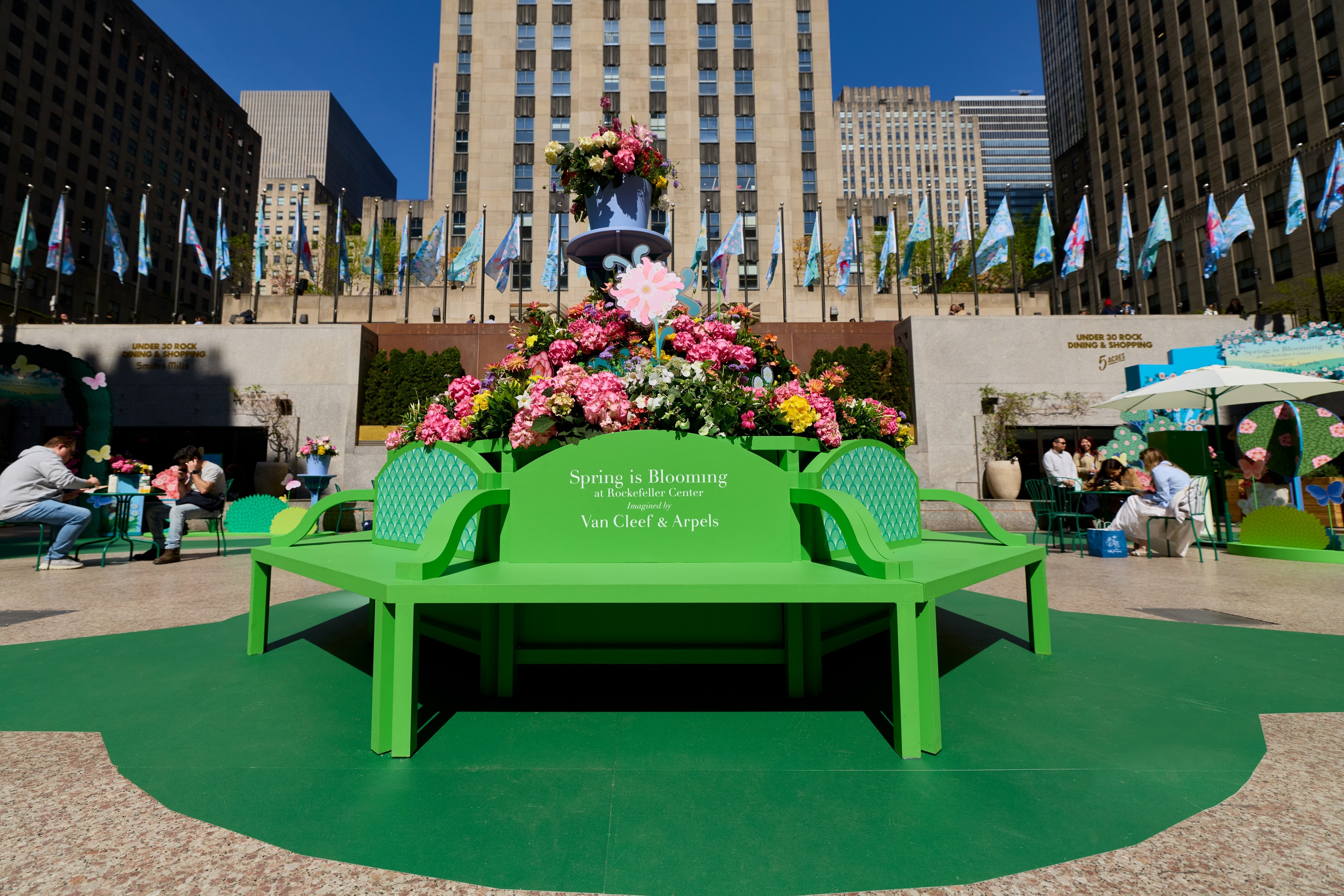 Spring is blooming at Rockefeller Center, Van Cleef & Arpels.
