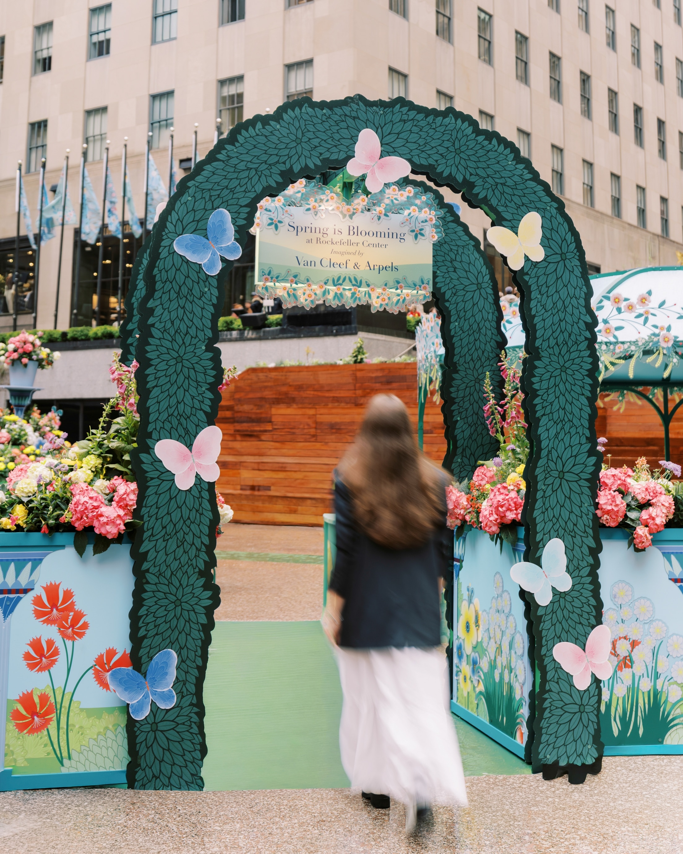 Spring is blooming at Rockefeller Center, Van Cleef & Arpels.