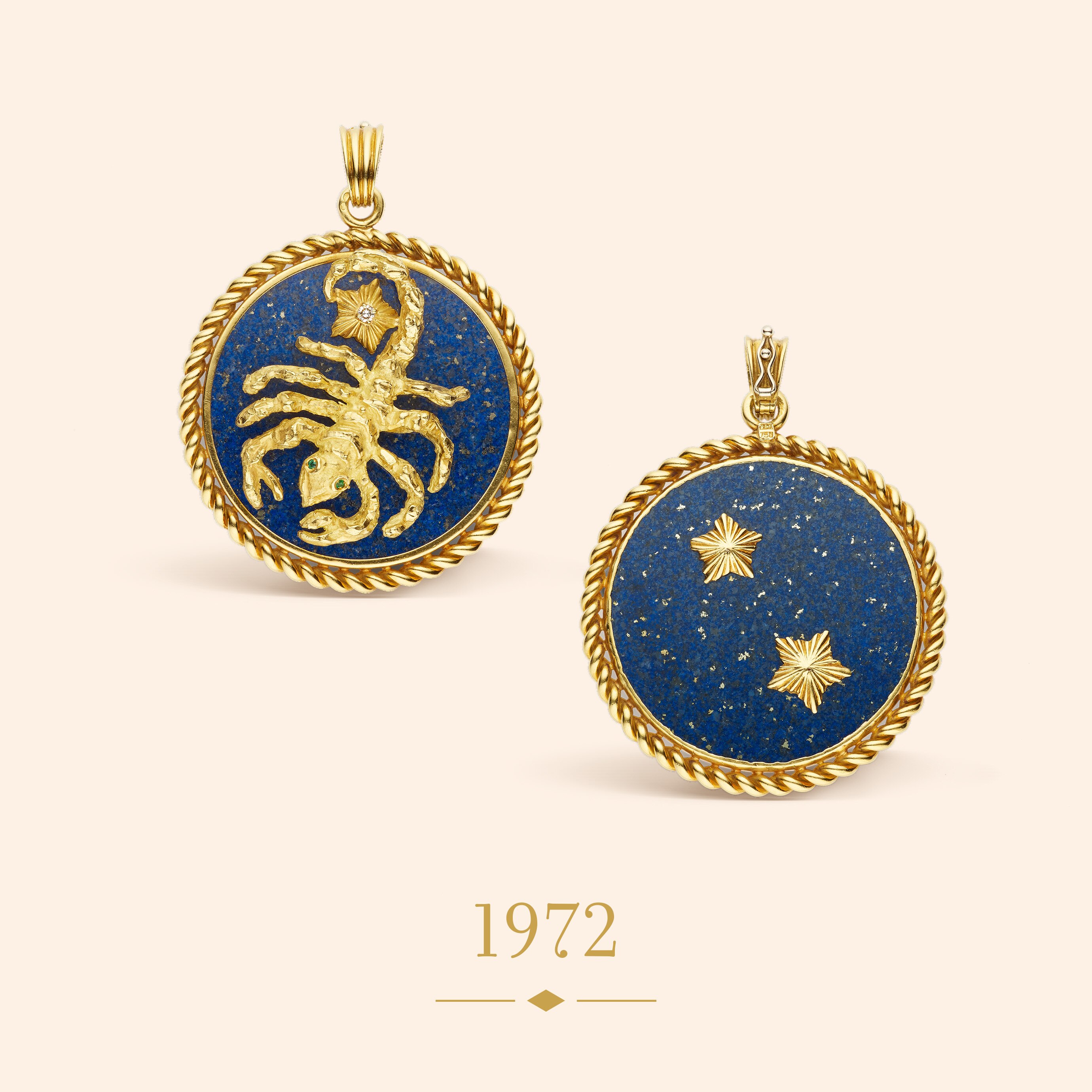 'Scorpion pendant, 1972 Yellow gold, white gold, emeralds, lapis lazuli, diamond Van Cleef & Arpels Collection