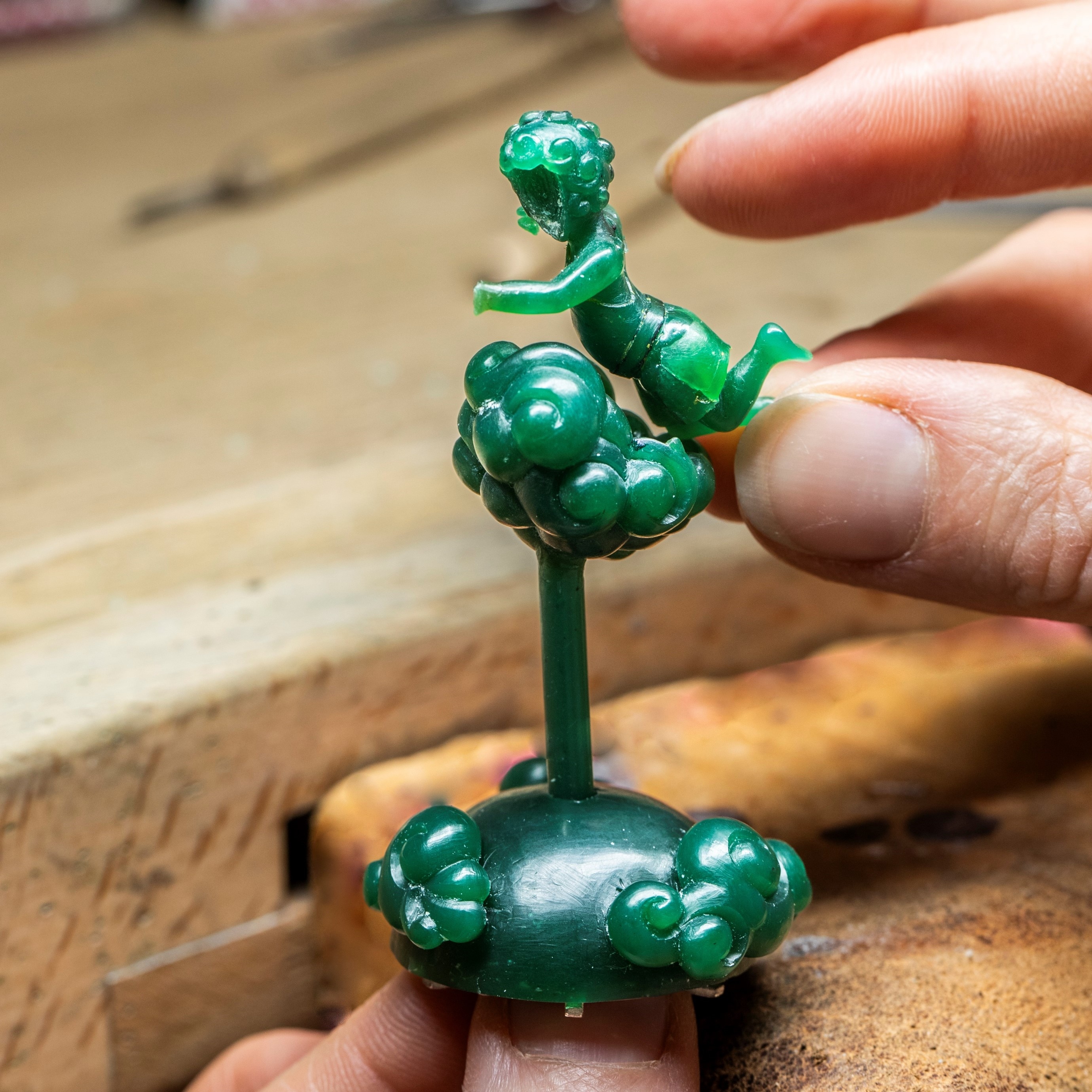 Setting Cupid on the cloud in wax, Van Cleef & Arpels.