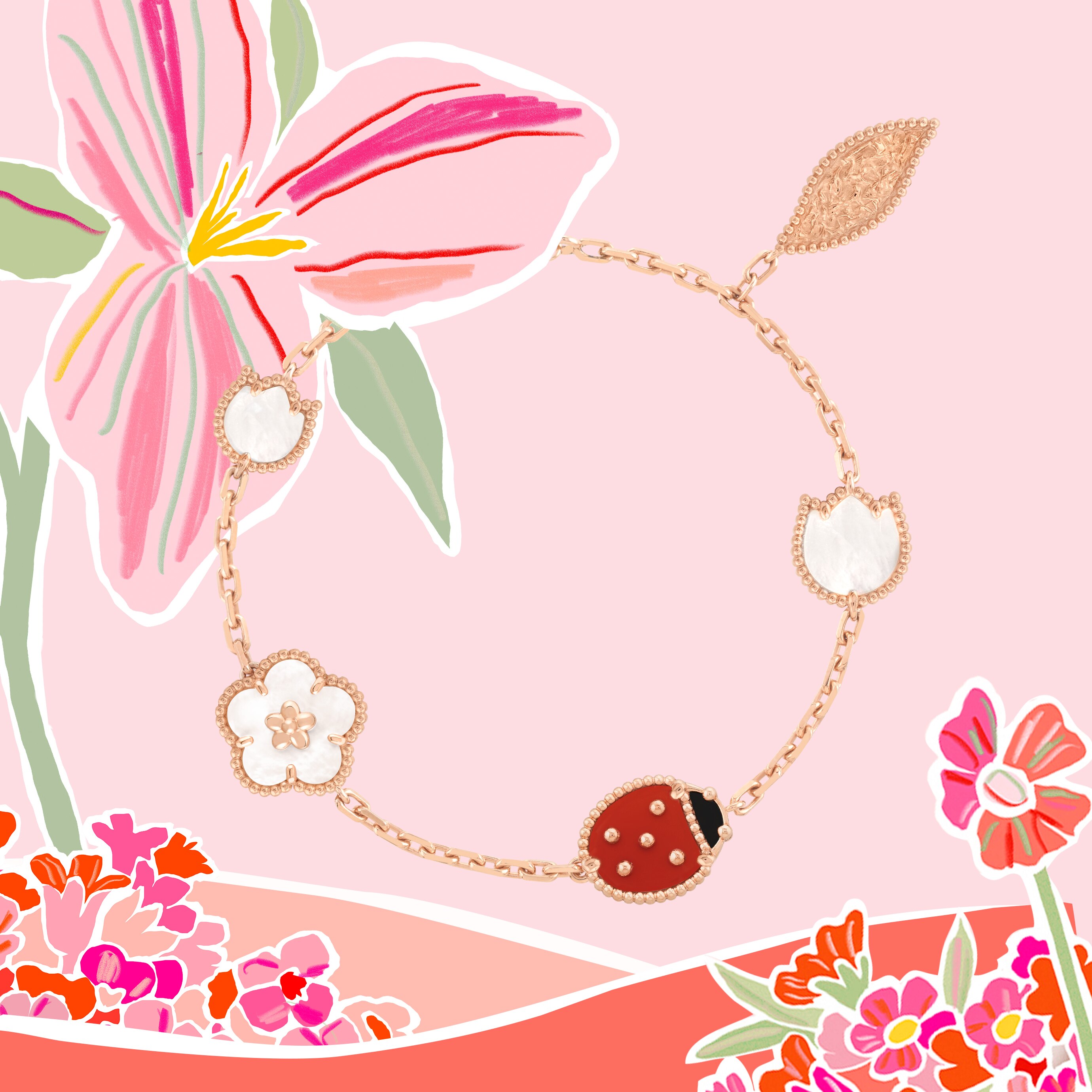 【Van Cleef & Arpels】Lucky Spring Plum Blossom ブレスレット Van Cleef & Arpels Lucky Spring Bracelet Plum Blossom | Van