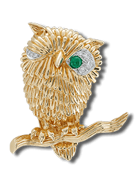 Yellow gold, platinum, emerald, diamonds - Van Cleef & Arpels