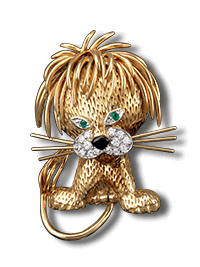 Lion ébouriffé clip   Similar to the model from 1962 - Van Cleef & Arpels
