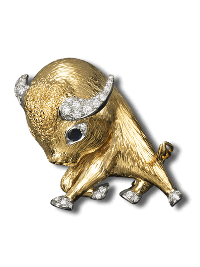 Yellow gold, platinum, sapphire, diamonds - Van Cleef & Arpels