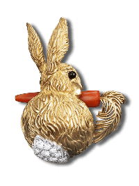 Rabbit clip, 1960 - Van Cleef & Arpels
