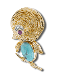 Baby bird clip, 1960 - Van Cleef & Arpels