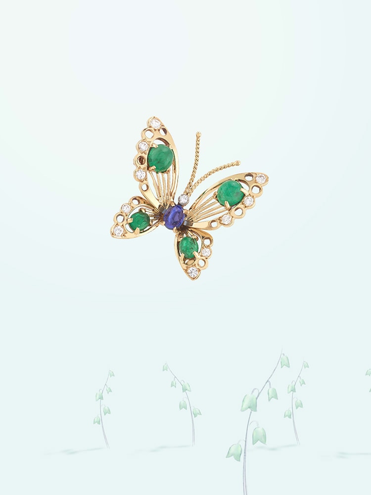 トゥールーズ ロートレック 蝶（LES PAPILLONS) トゥールーズ ロートレック 蝶（LES PAPILLONS) CZ Pave