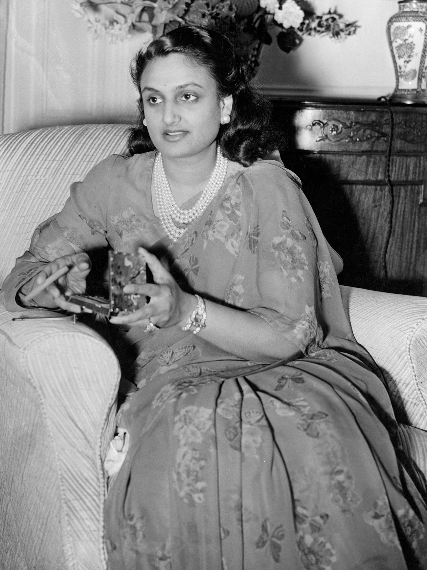 Die Maharani Sita Devi Sahib von Baroda