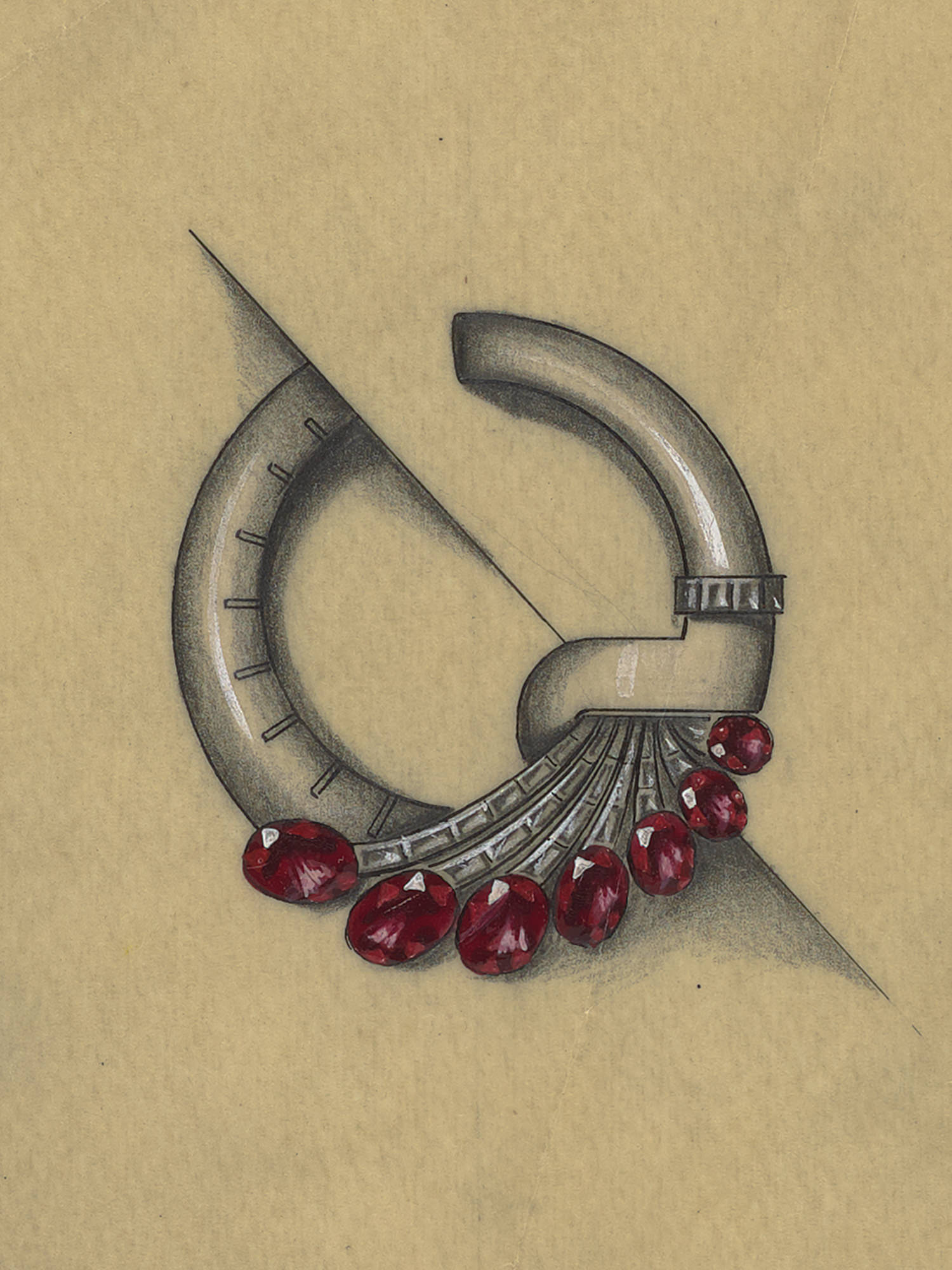Broche Circle, por volta de 1930 - Van Cleef & Arpels